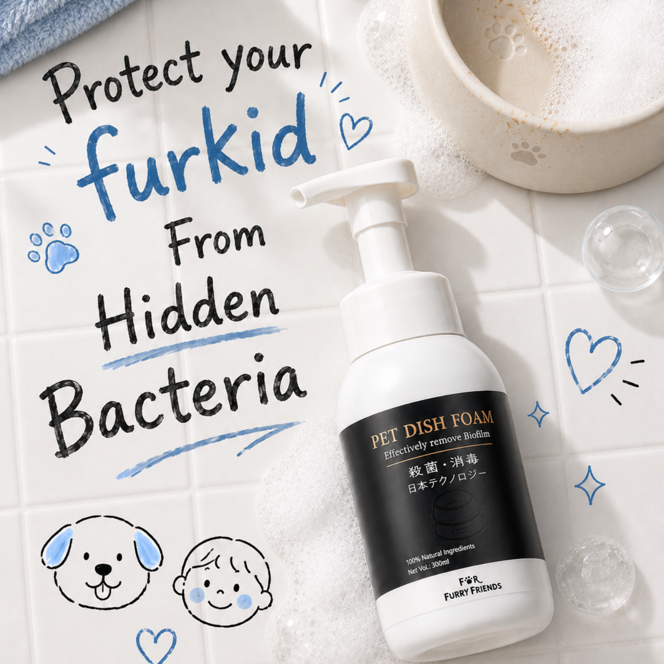 For Furry Friends Pet Dish Foam