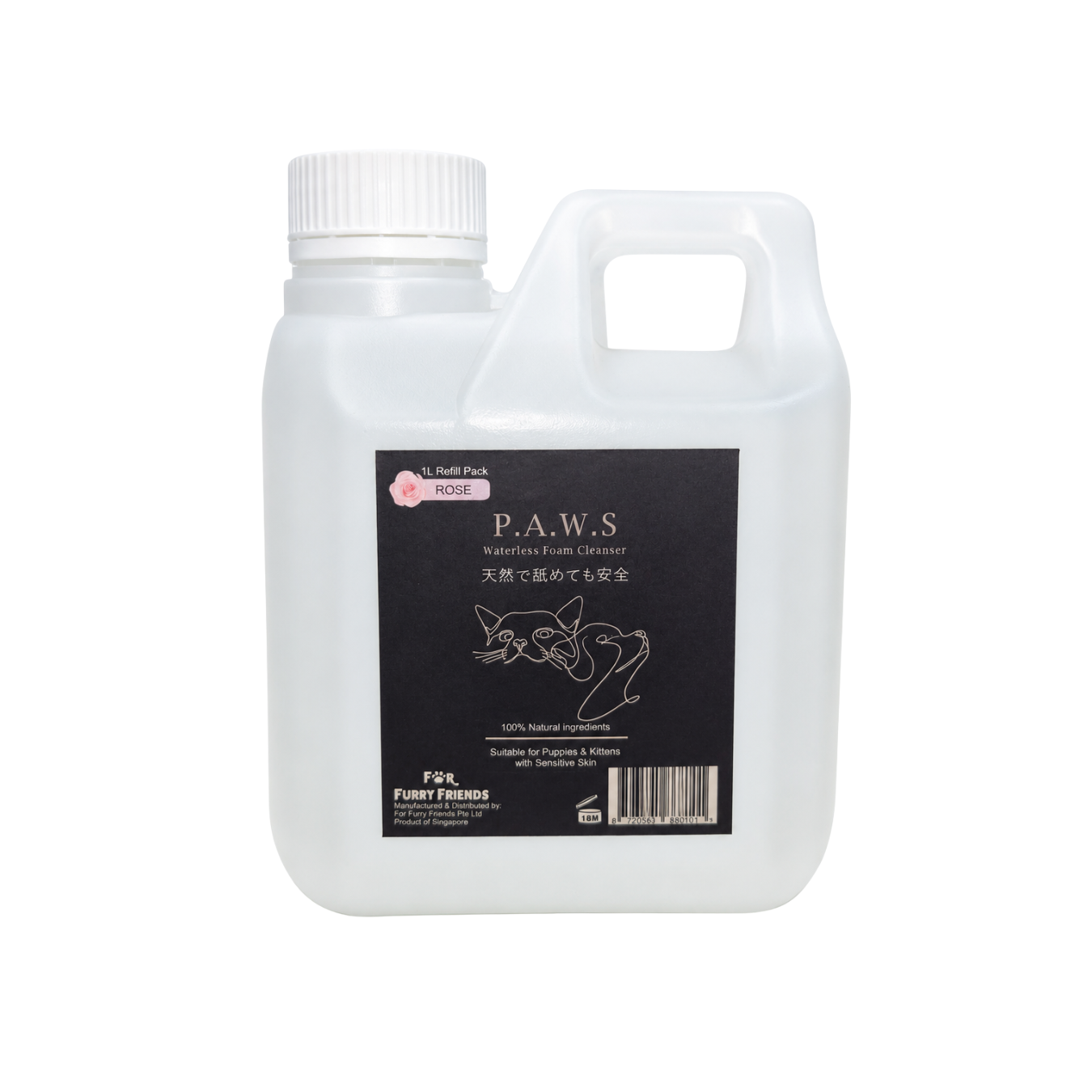 P.A.W.S Waterless Foam Cleanser - Rose