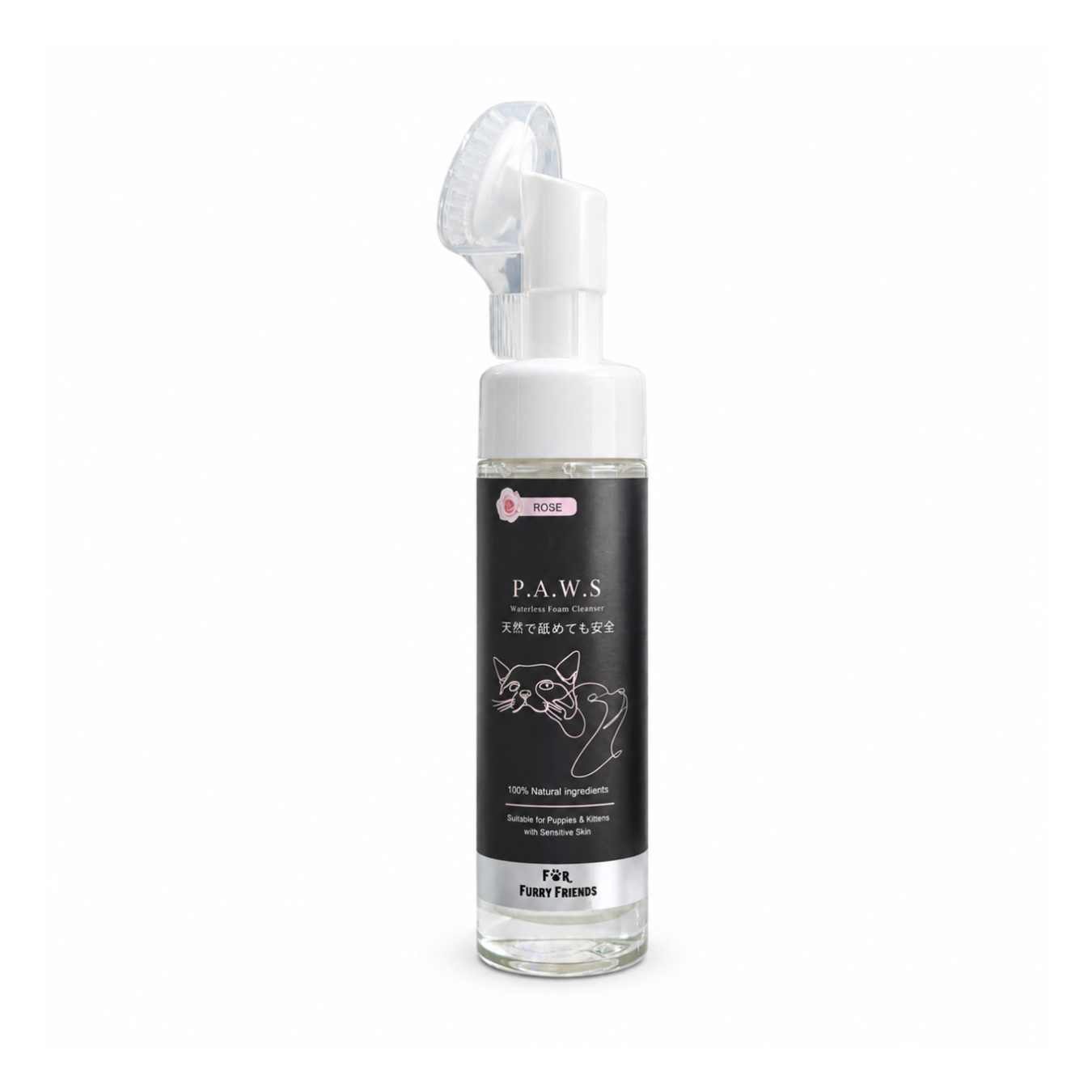 P.A.W.S Waterless Foam Cleanser - Rose