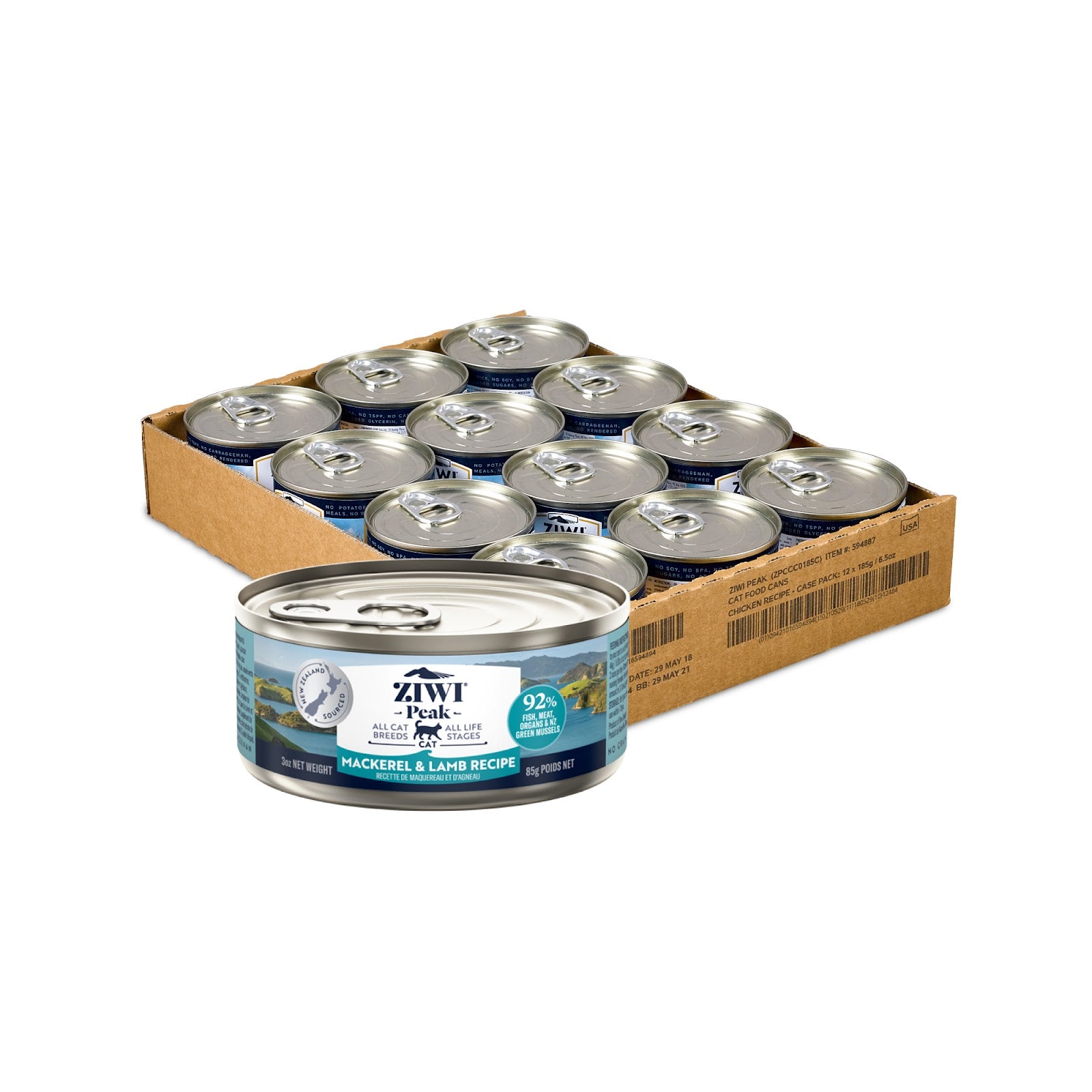 Ziwi Peak Originals Wet Cat Food (Mackerel & Lamb)