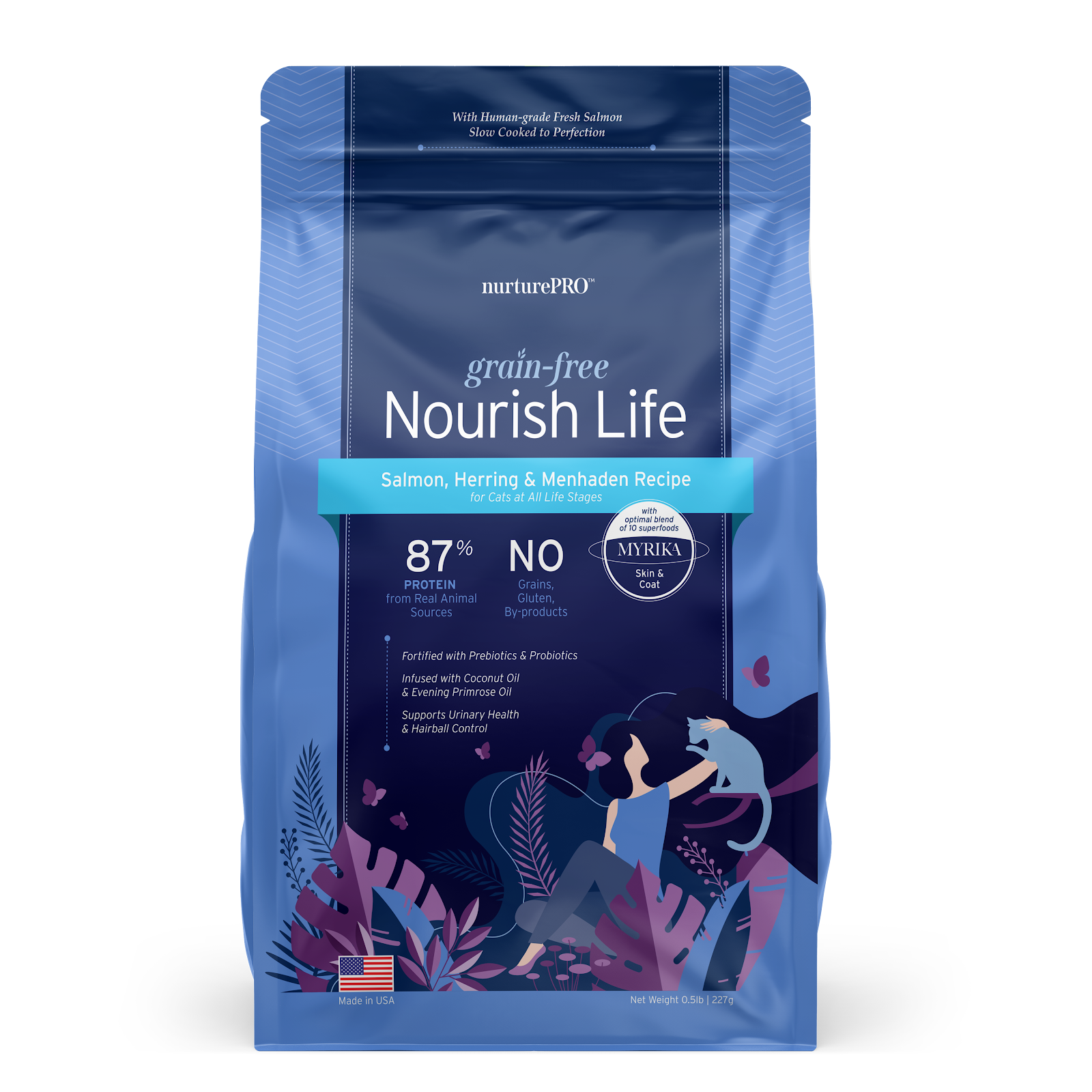 Nurture Pro Nourish Life Slow-Cooked Grain-Free Dry Cat Food (Salmon, Herring & Menhaden)