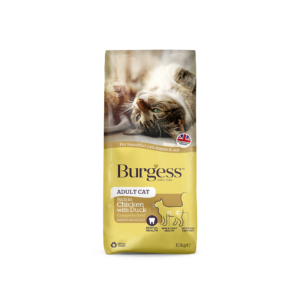 Burgess Adult Dry Cat Food | Chicken & Duck Complete Food