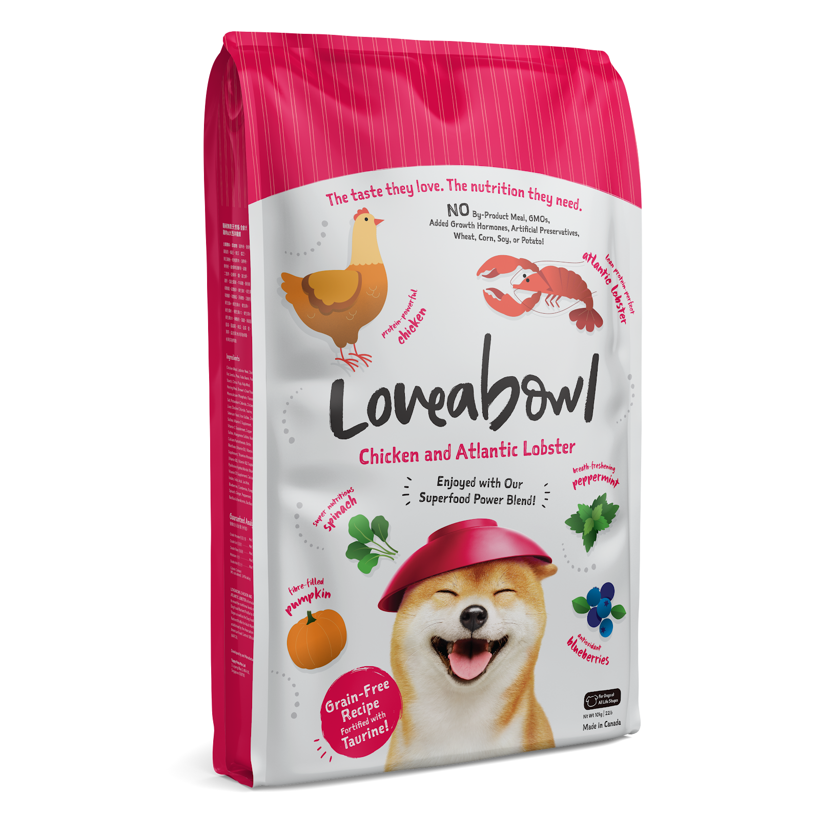 Loveabowl Grain-Free Chicken & Atlantic Lobster Dog Food | Novel Protein