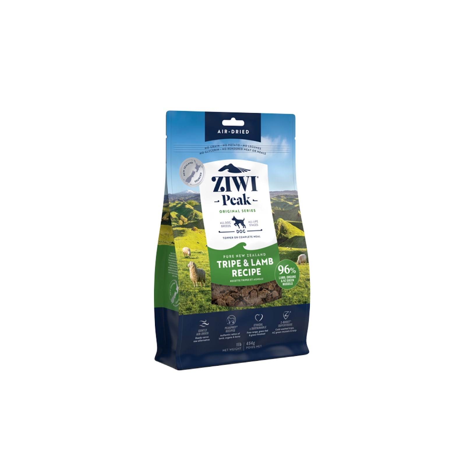 Ziwi Peak Air-Dried Tripe & Lamb Dog Food | Grain-Free & High Protein