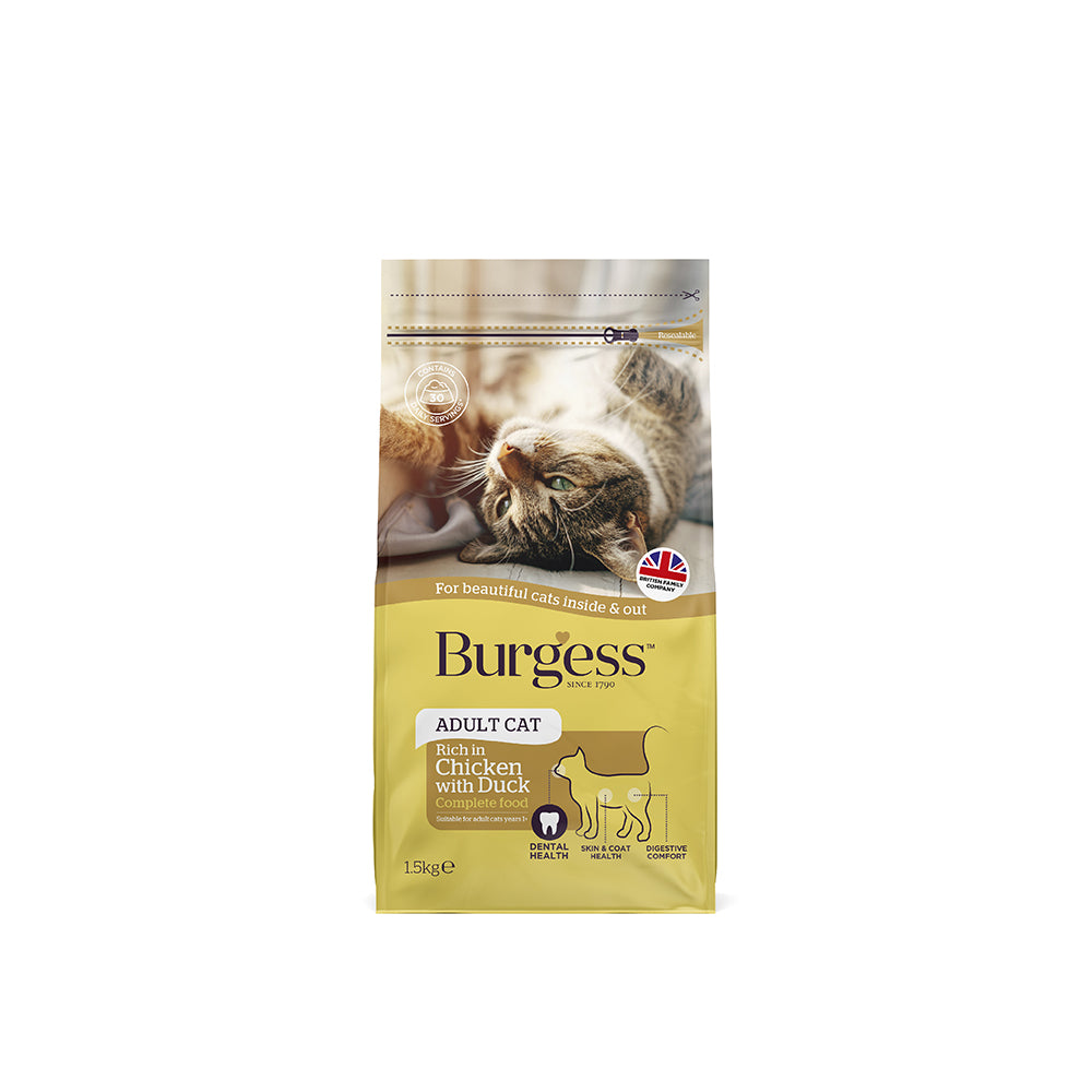 Burgess Adult Dry Cat Food | Chicken & Duck Complete Food