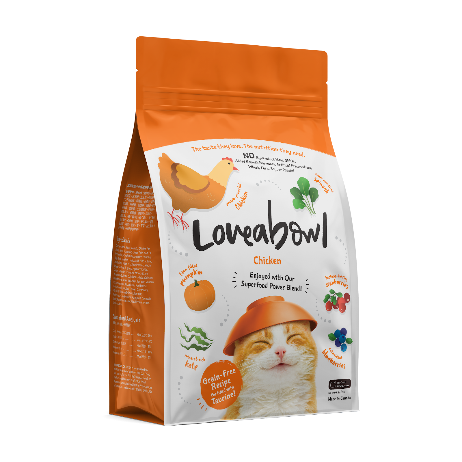 Loveabowl Grain-Free Chicken Dry Cat Food | Taurine-Fortified
