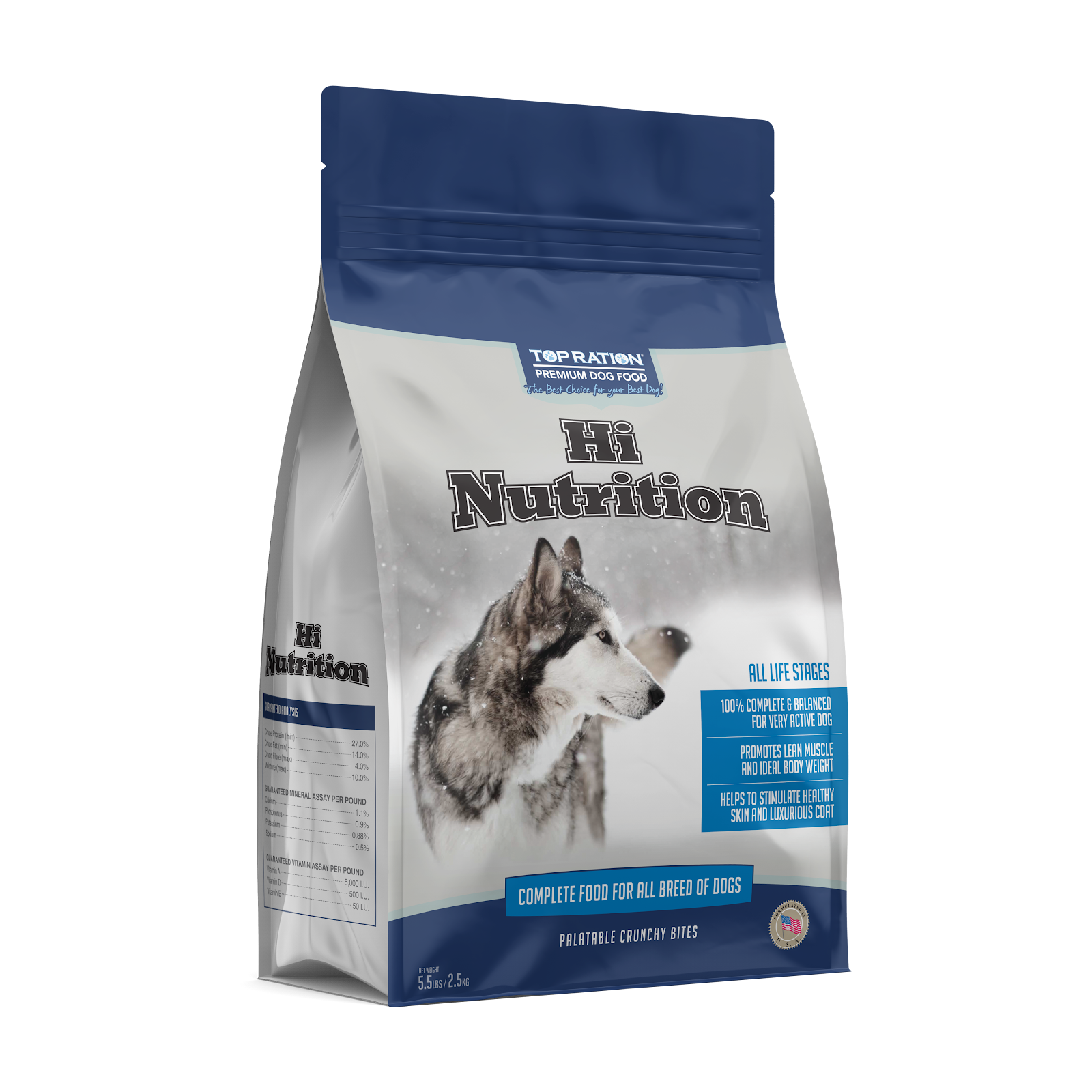 Top Ration Hi Nutrition Dry Dog Food | Everyday All Life Stages Formula