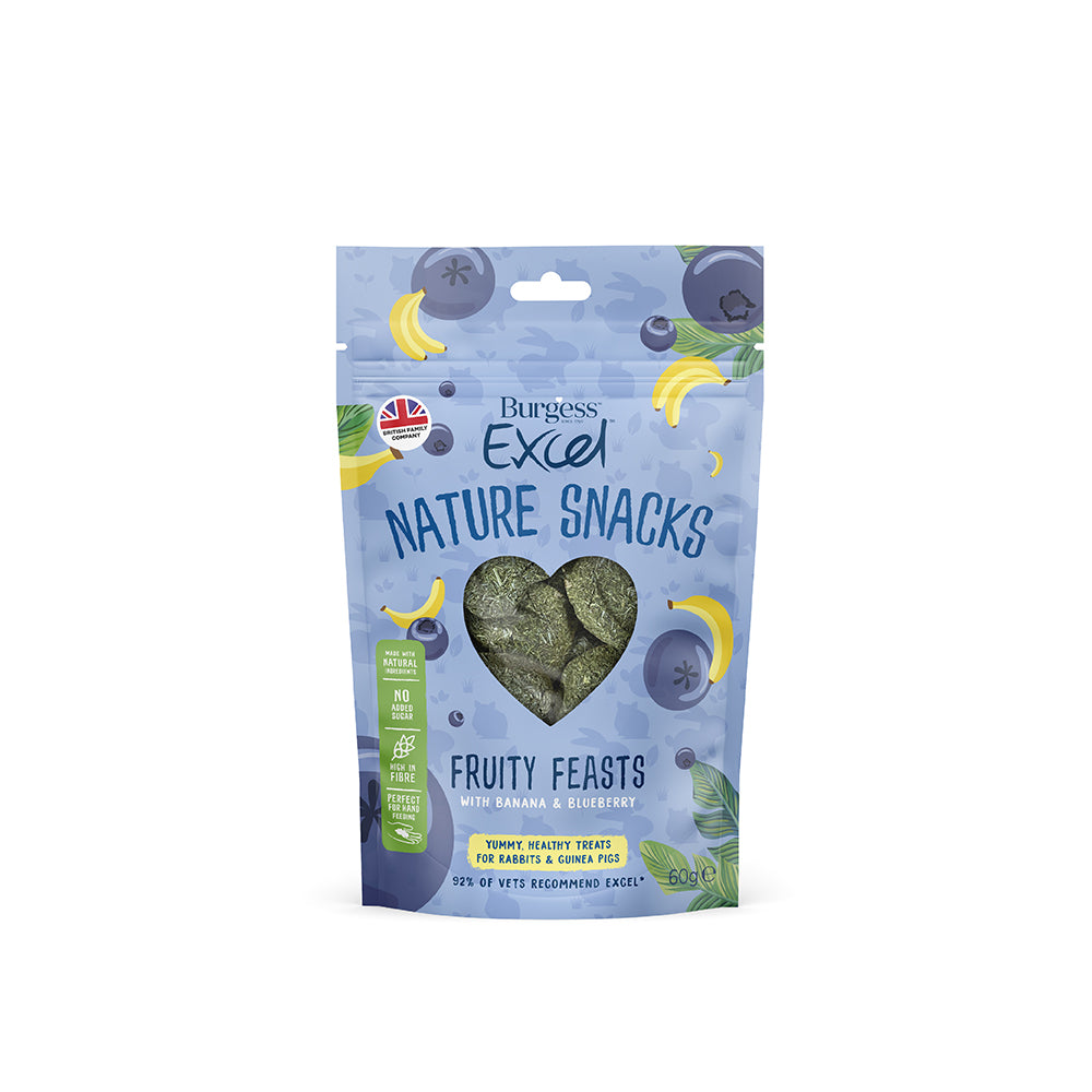 Burgess Excel Nature Snacks Fruity Feasts (Banana & Blueberry)