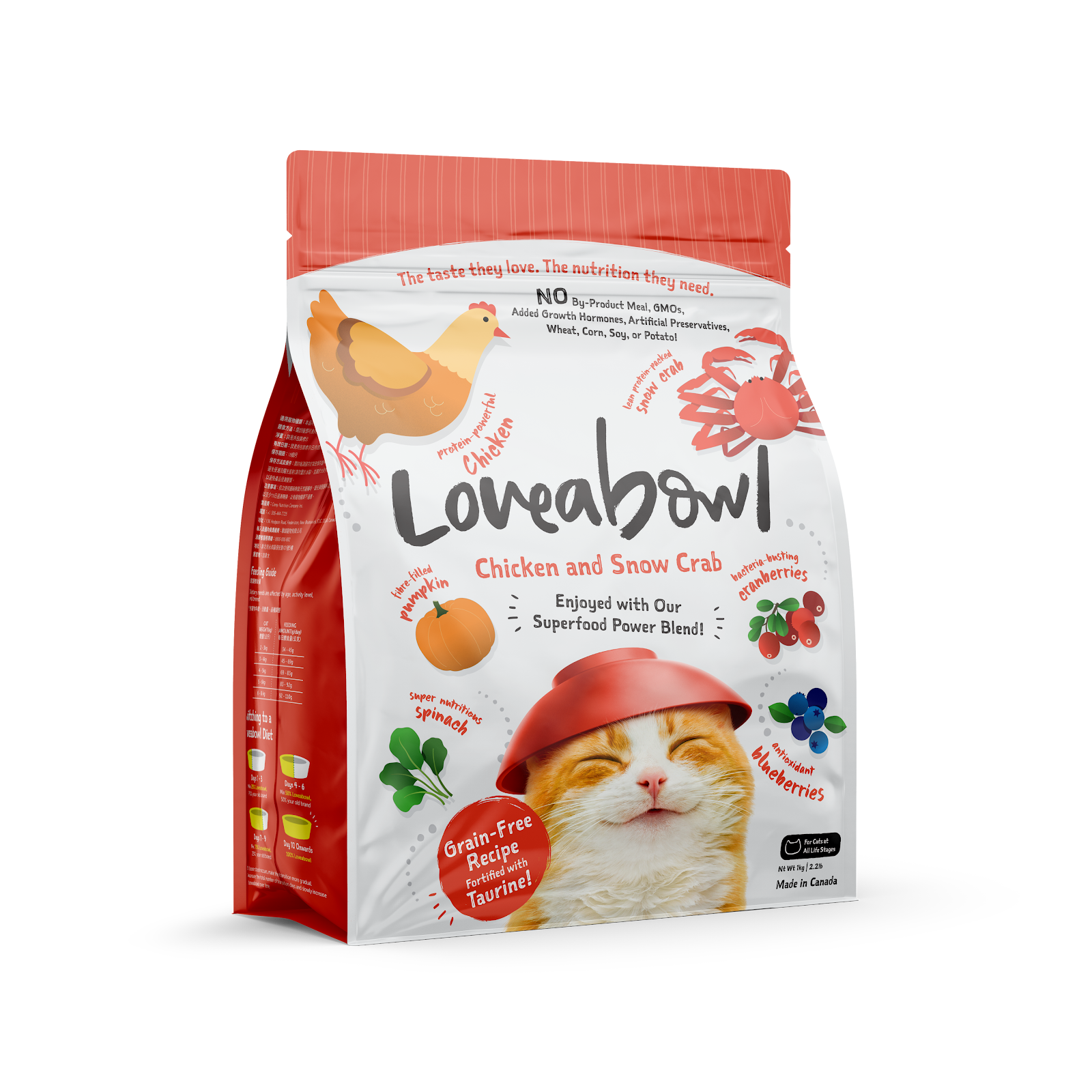 Loveabowl Grain-Free Chicken & Snow Crab Dry Cat Food | Seafood Twist