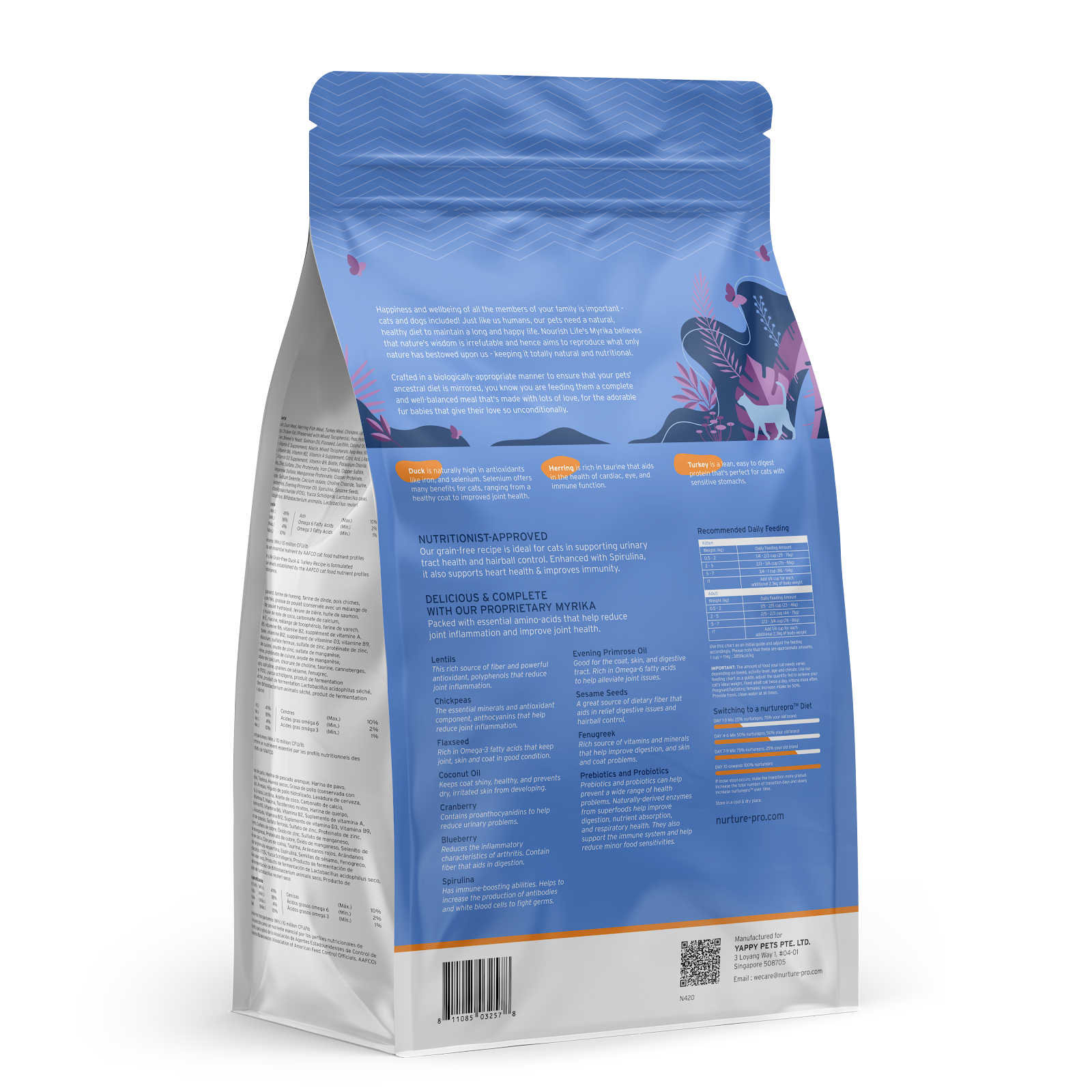 Nurture Pro Nourish Life Slow-Cooked Grain-Free Dry Cat Food (Duck & Turkey)