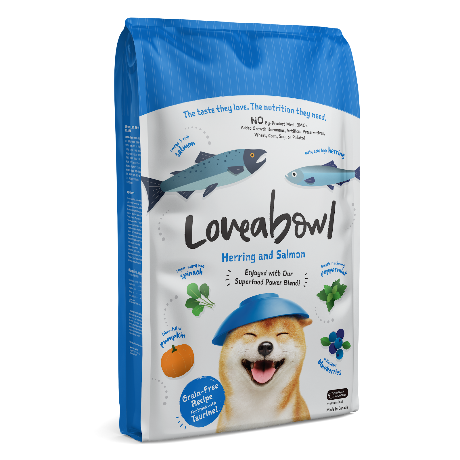 Loveabowl Grain-Free Herring & Salmon Dry Dog Food | Taurine-Fortified