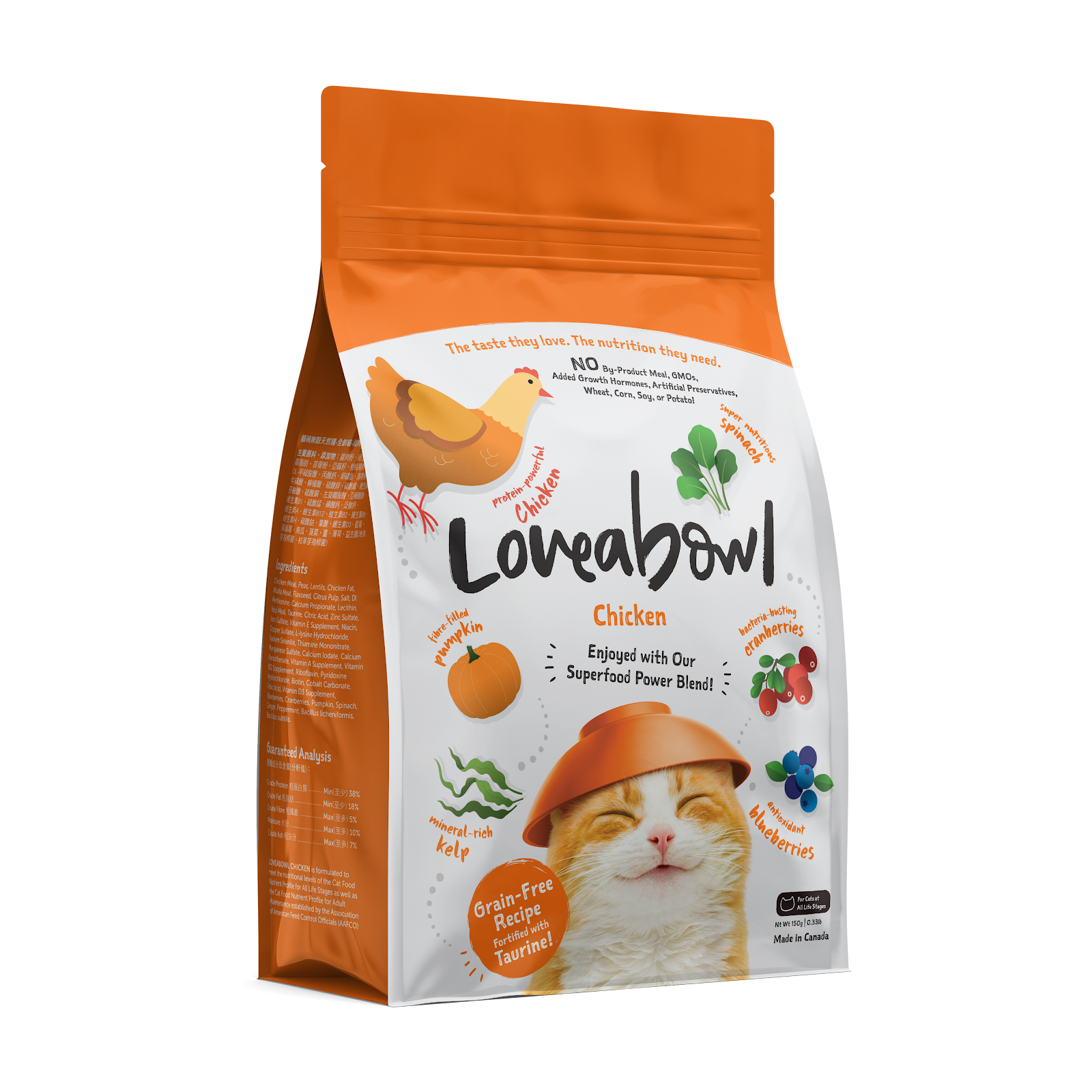 Loveabowl Grain-Free Chicken Dry Cat Food | Taurine-Fortified