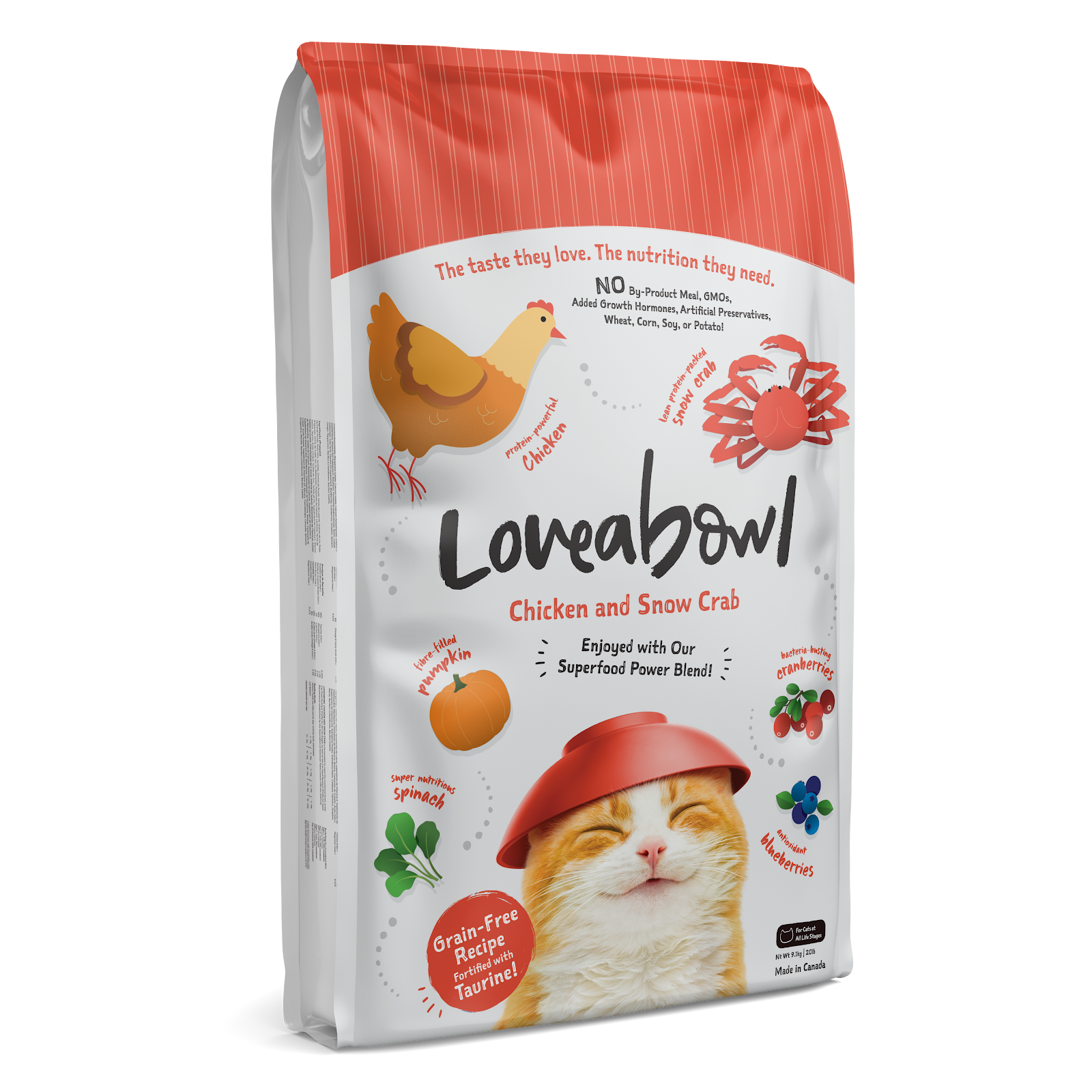 Loveabowl Grain-Free Chicken & Snow Crab Dry Cat Food | Seafood Twist