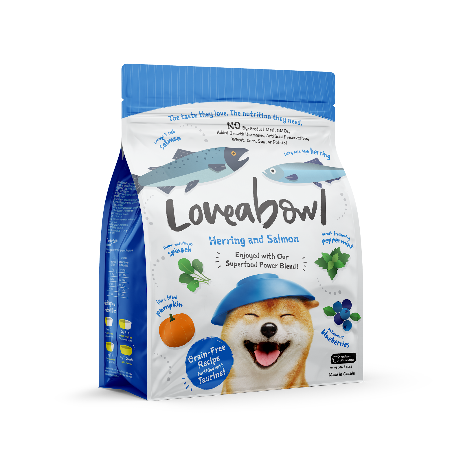 Loveabowl Grain-Free Herring & Salmon Dry Dog Food | Taurine-Fortified