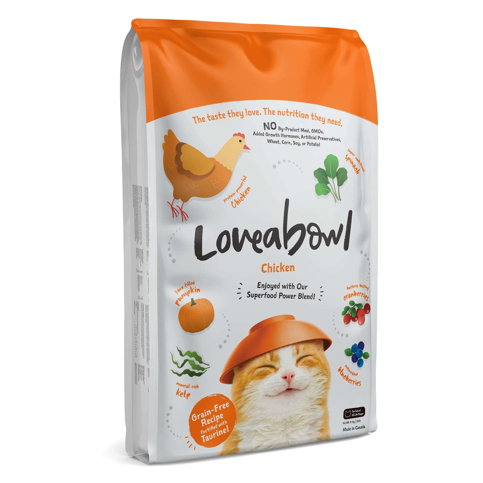 Loveabowl Grain-Free Chicken Dry Cat Food | Taurine-Fortified