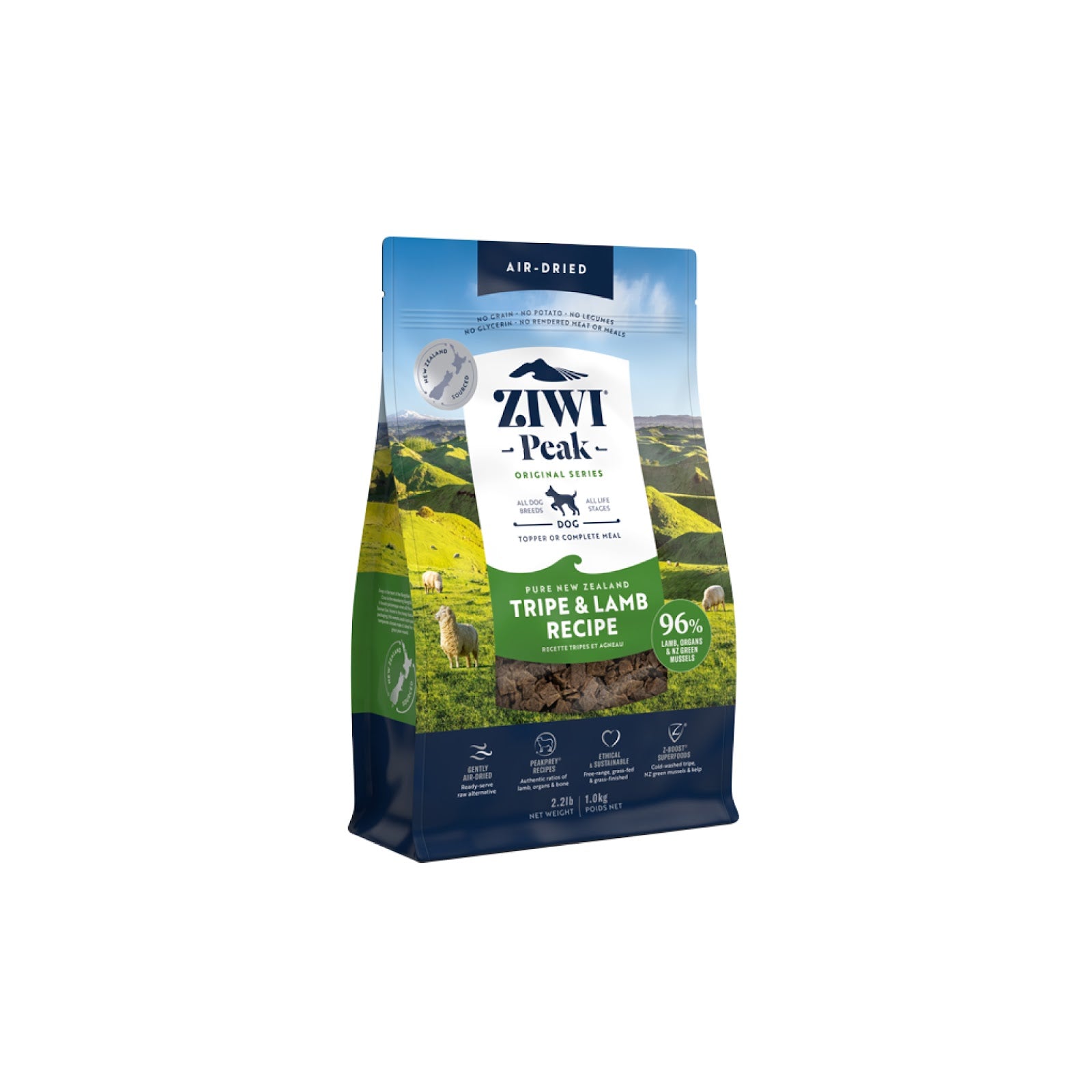 Ziwi Peak Air-Dried Tripe & Lamb Dog Food | Grain-Free & High Protein