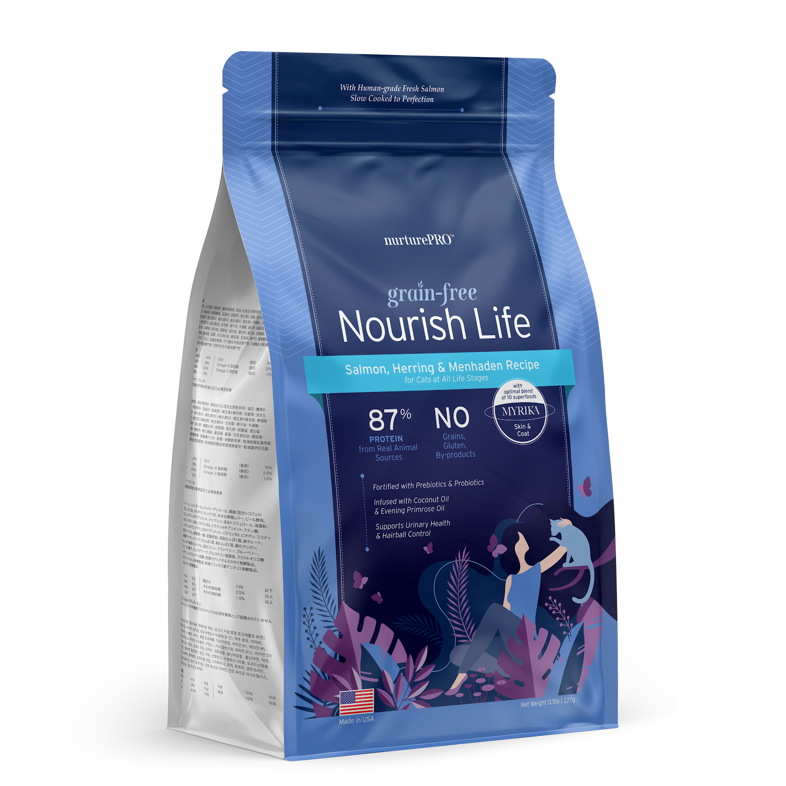 Nurture Pro Nourish Life Slow-Cooked Grain-Free Dry Cat Food (Salmon, Herring & Menhaden)