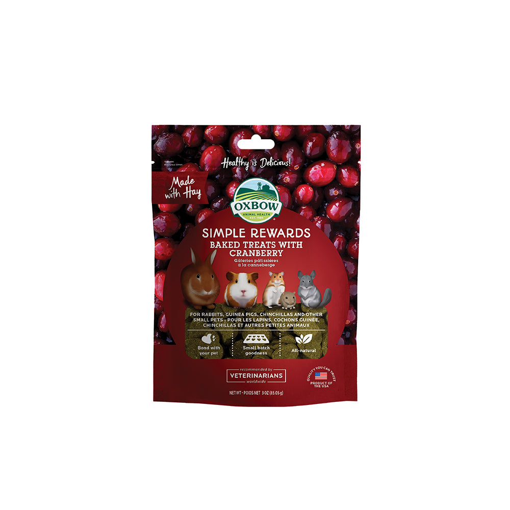 Oxbow Simple Rewards Baked Treats (Cranberry)