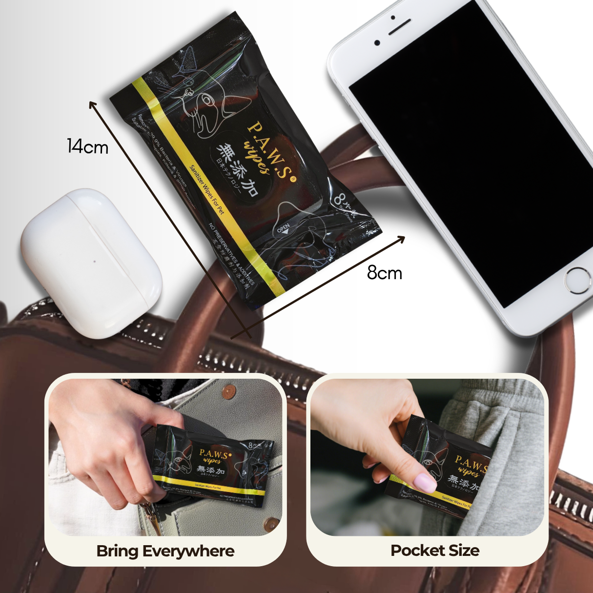 P.A.W.S Travel Wipes