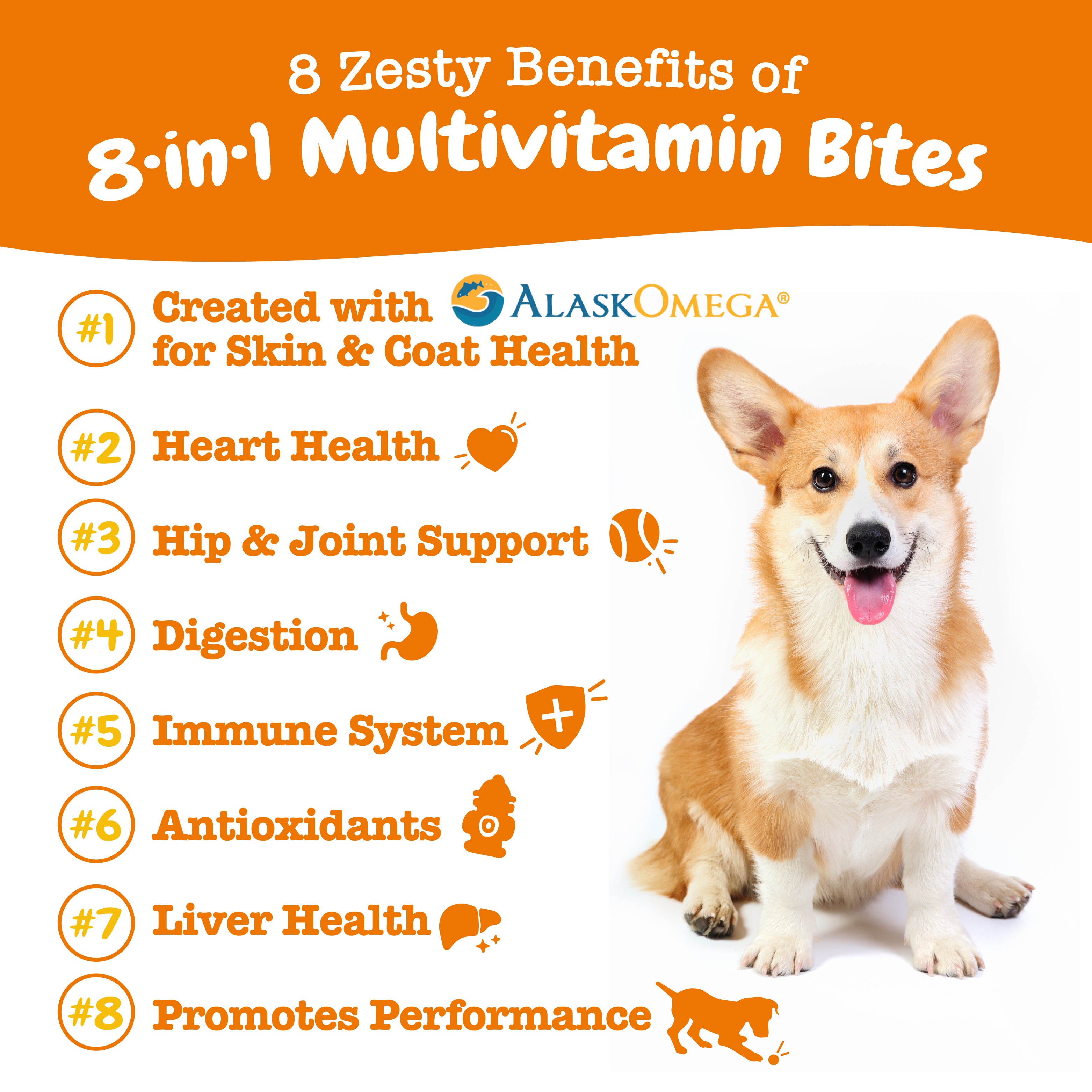 Zesty Paws 8-in-1 Multivitamin Bites Dog Supplements