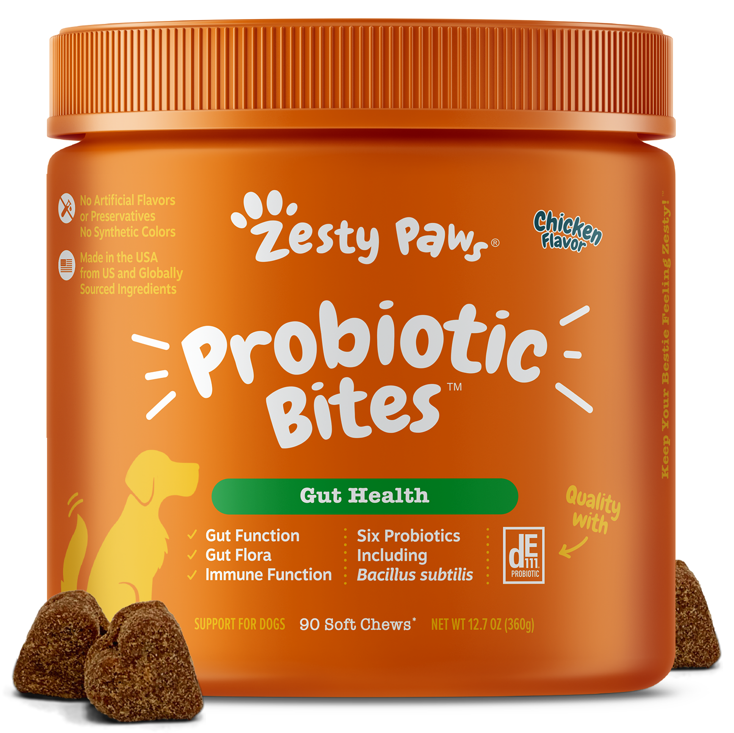 Zesty Paws Probiotic Bites Dog Supplements