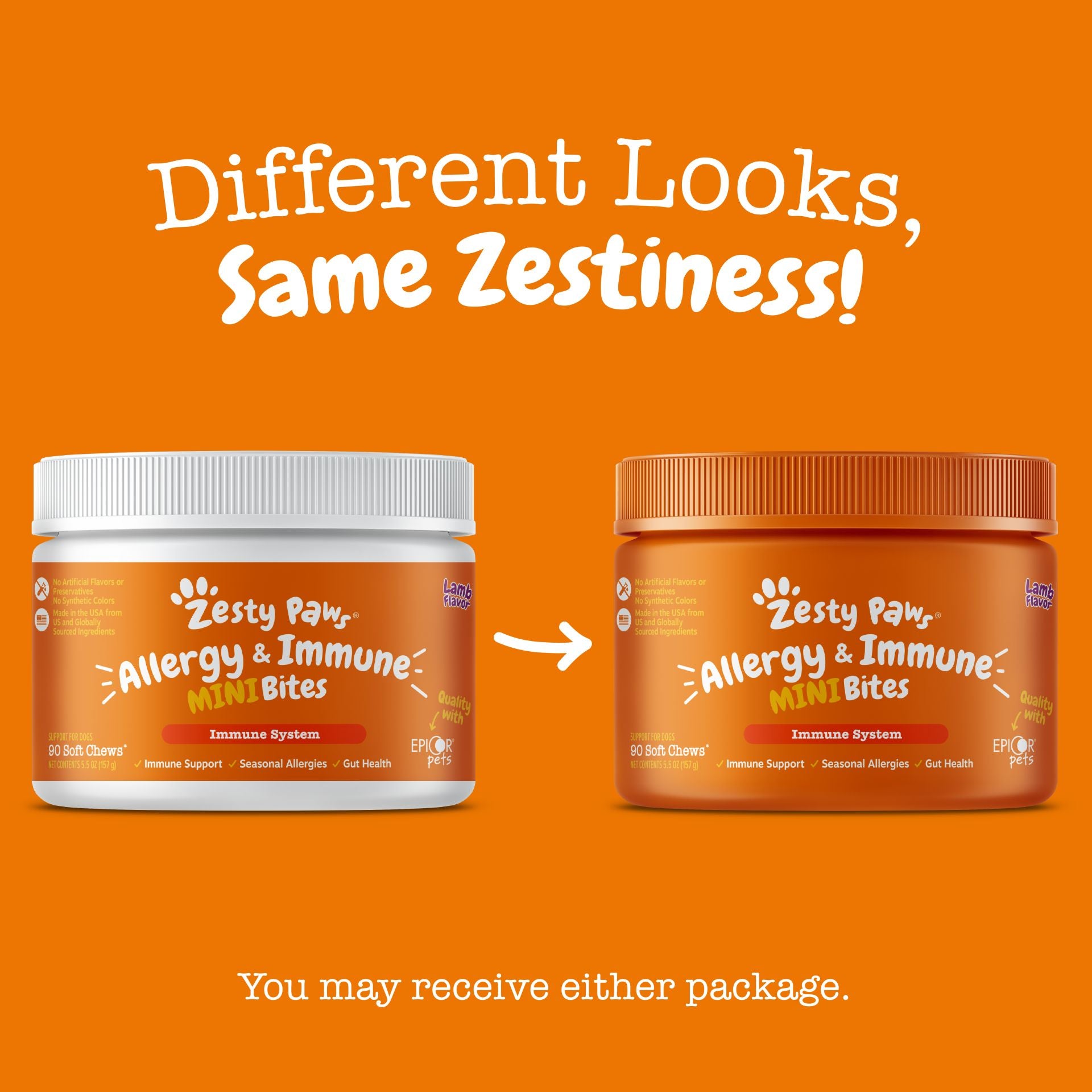 Zesty Paws Allergy & Immune Mini Bites Dog Supplements