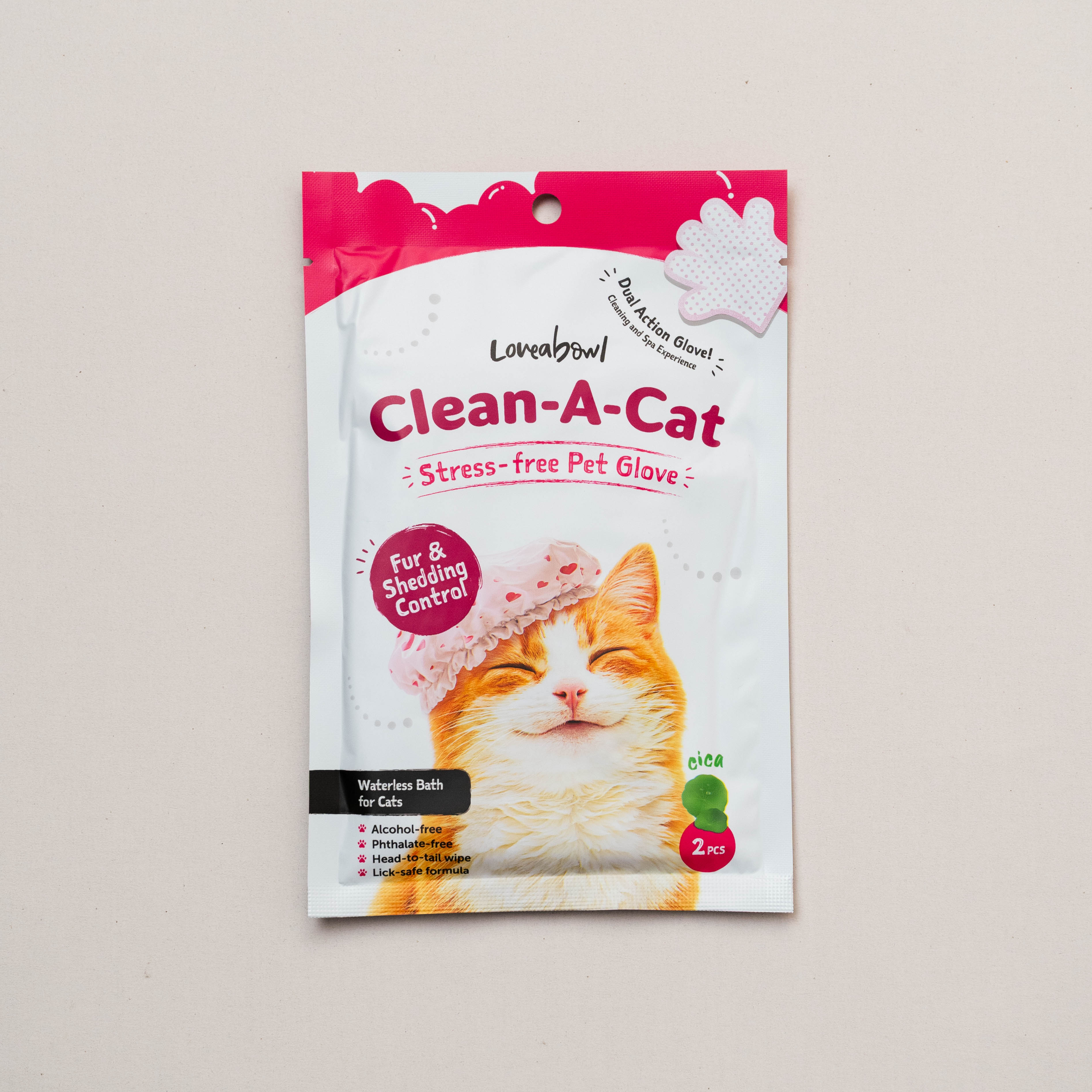 Loveabowl Clean-A-Cat Stress-free Pet Gloves Cica