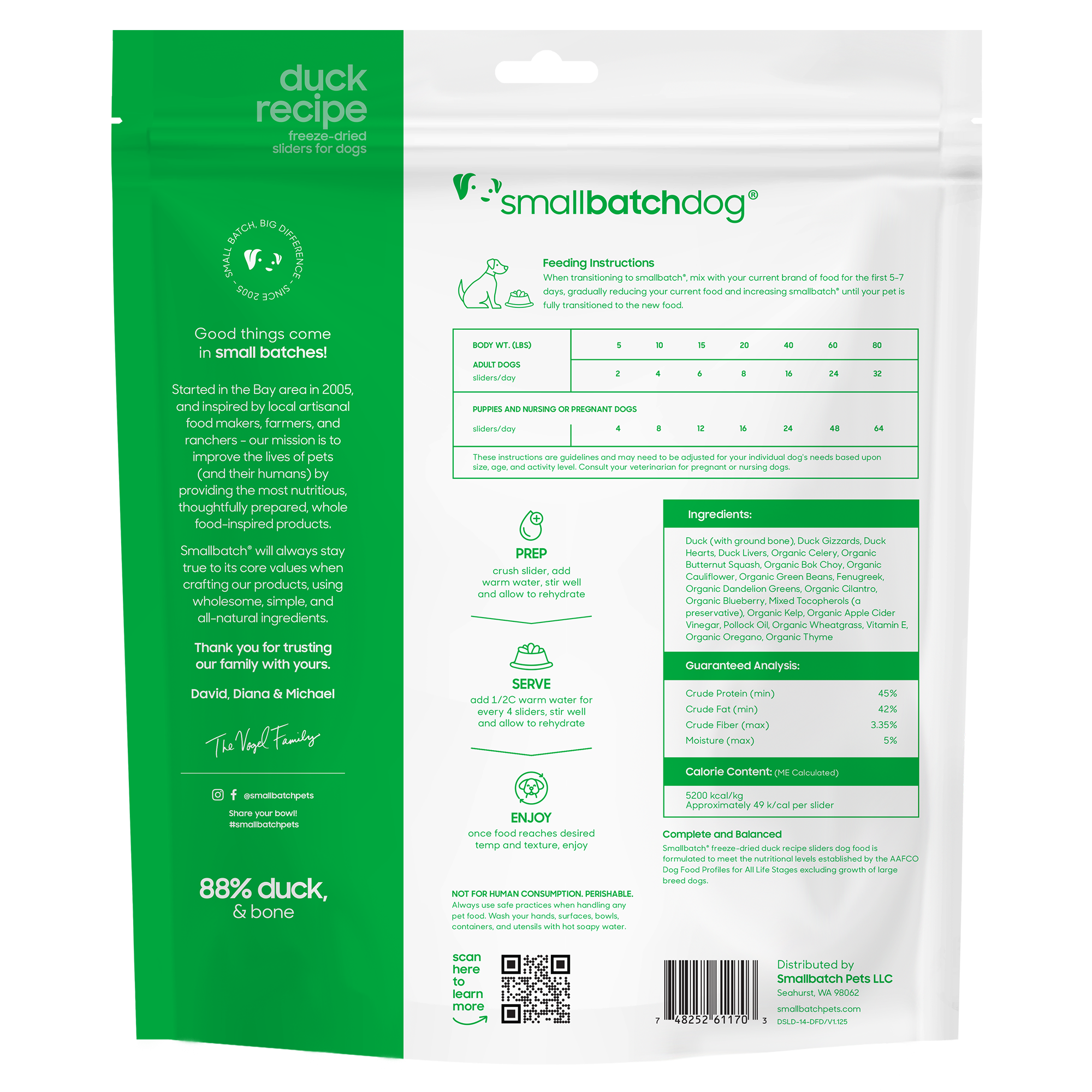 Smallbatch Freeze-Dried Duck Sliders for Dogs