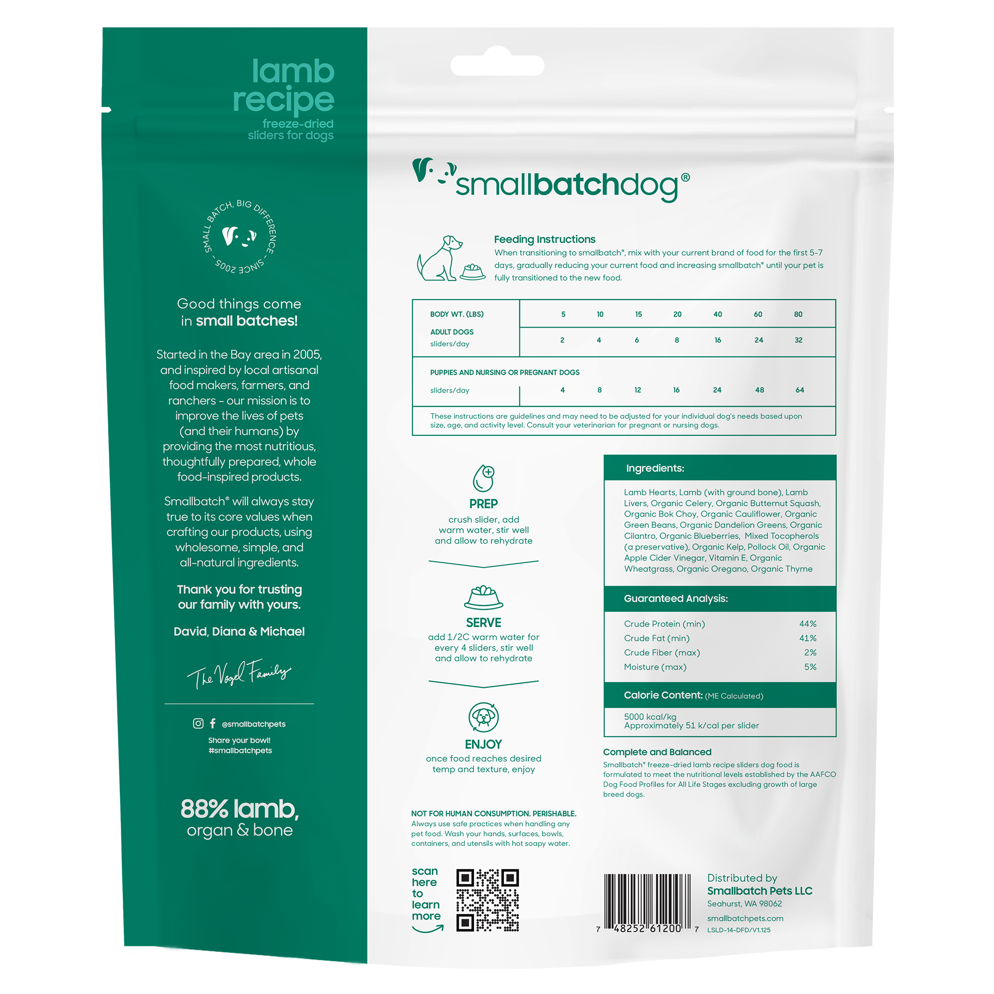 Smallbatch Freeze-Dried Lamb Sliders for Dogs