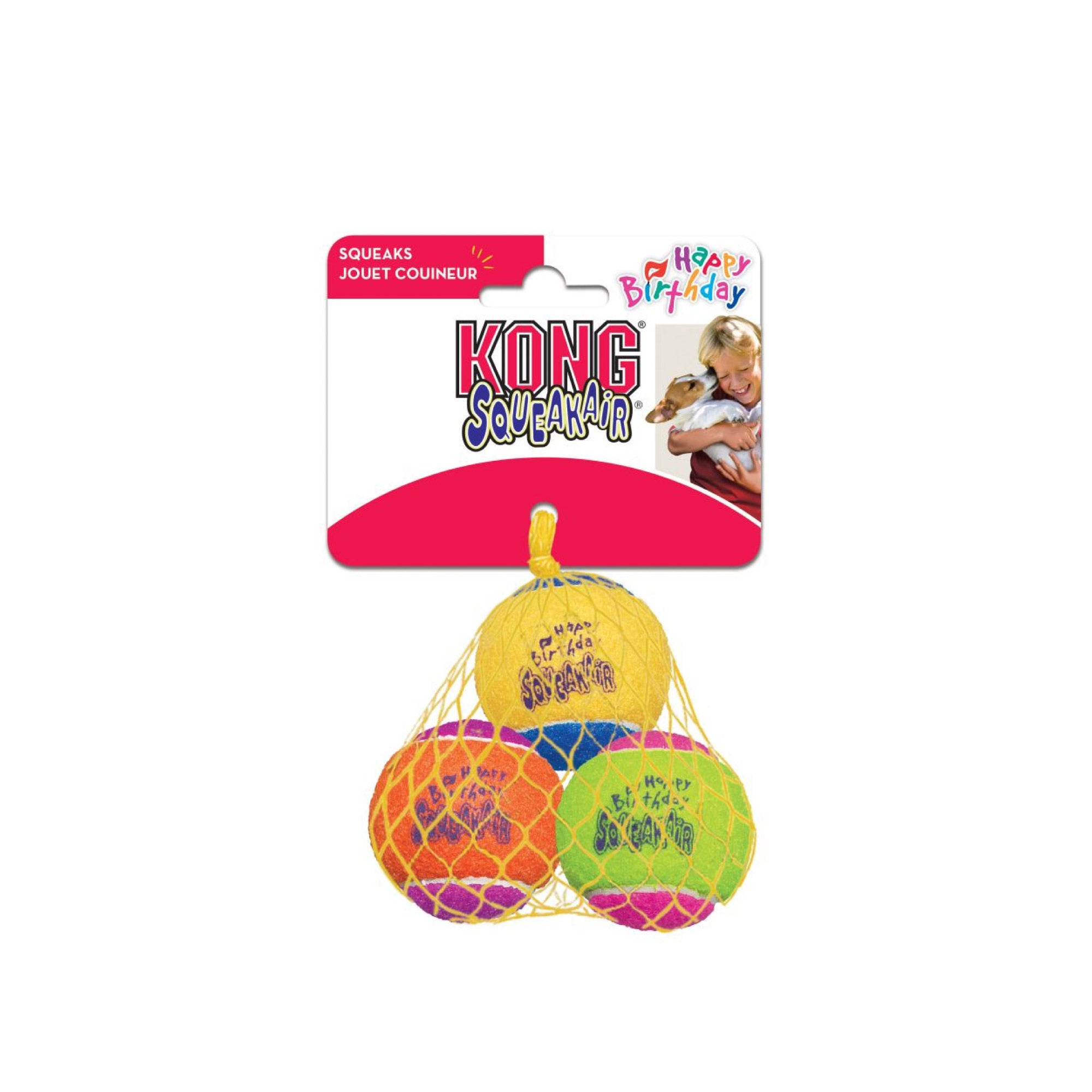 KONG Birthday SqueakAir® Balls - Medium - 3pcs