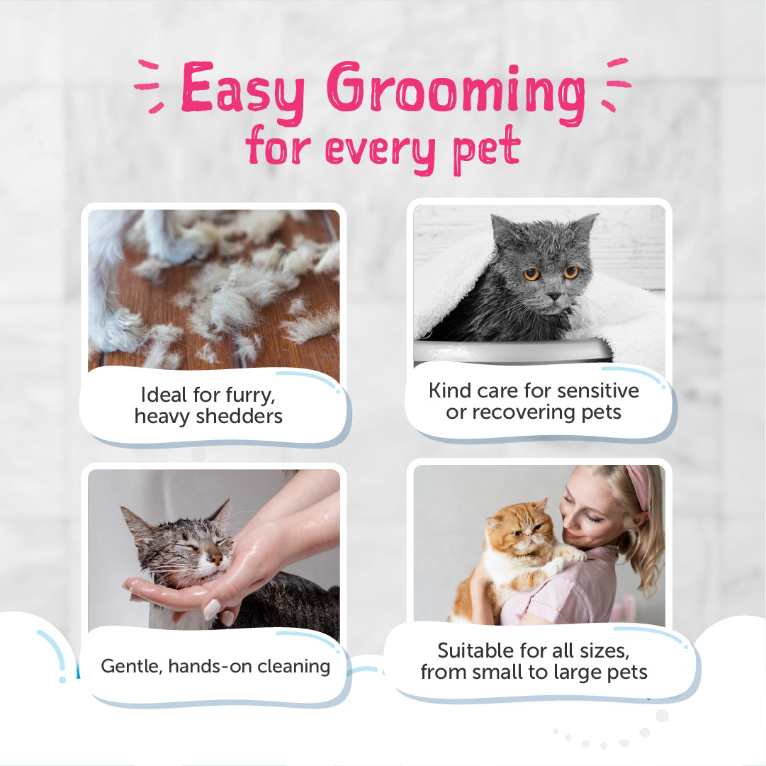 Loveabowl Clean-A-Cat Stress-free Pet Gloves Cactus