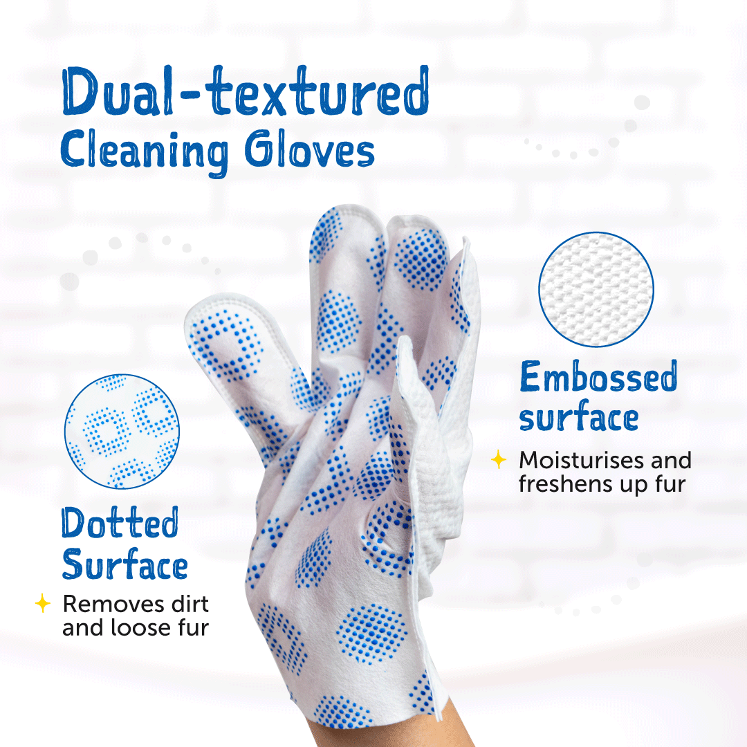 Loveabowl Clean-A-Dog Stress-free Pet Gloves Cherry Blossom