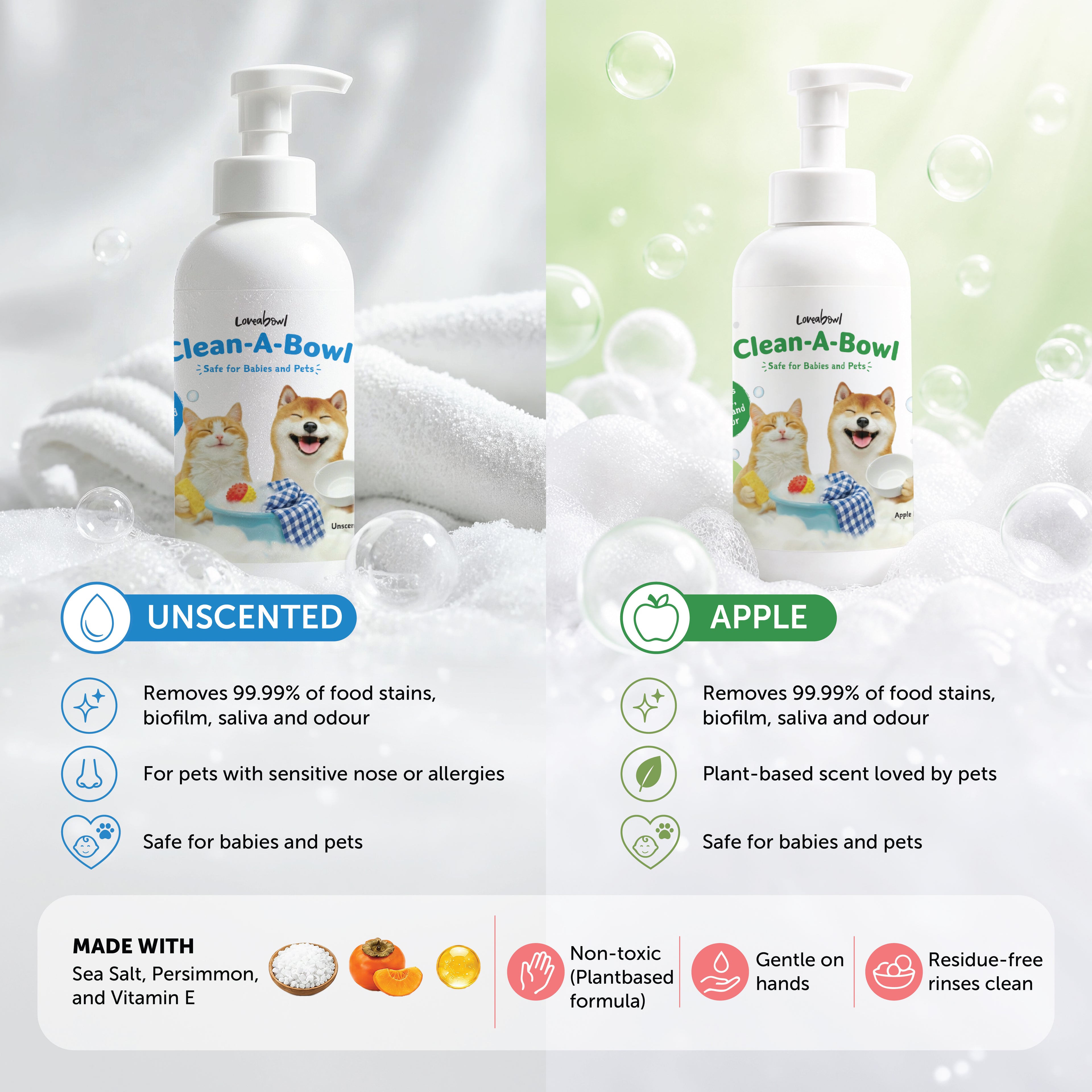 Loveabowl Clean-A-Bowl Multi-Purpose Foam Wash | 500ml