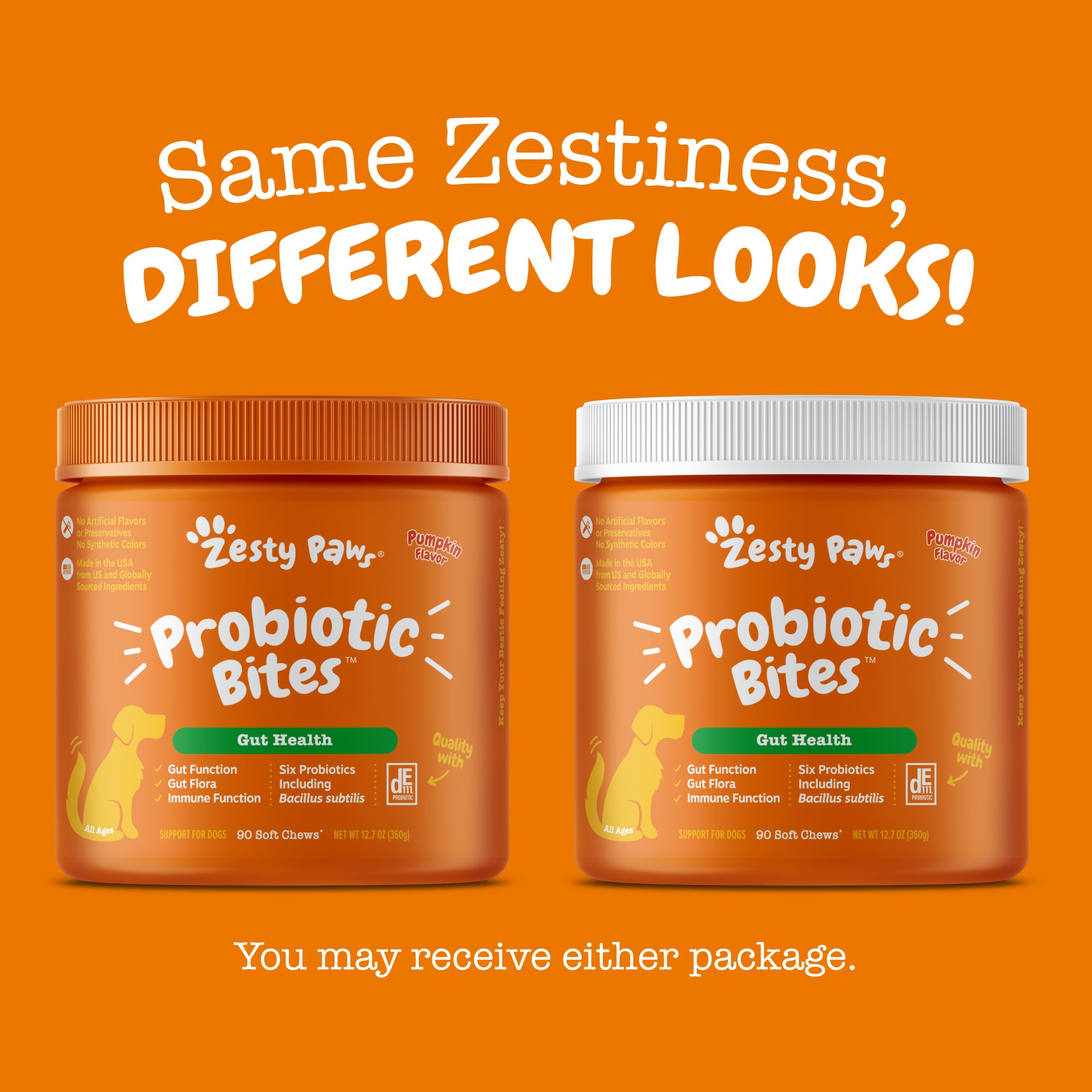 Zesty Paws Probiotic Bites Dog Supplements