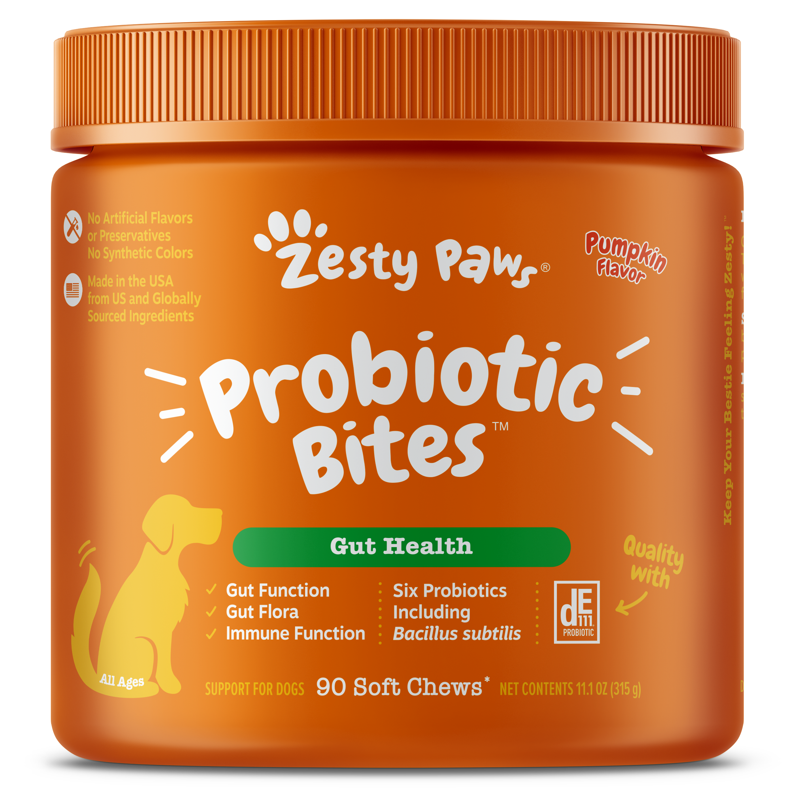 Zesty Paws Probiotic Bites Dog Supplements