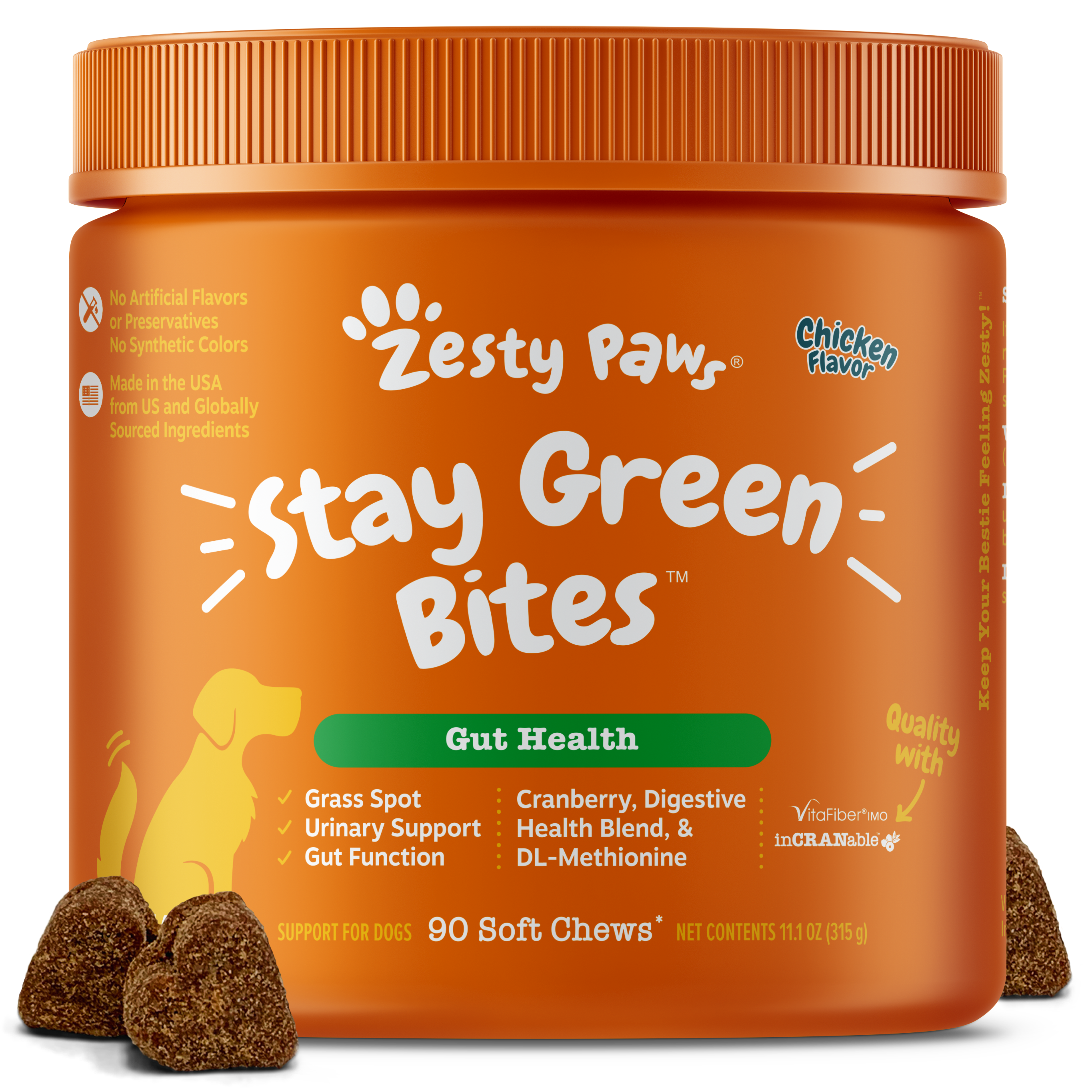 Zesty Paws Stay Green Bites Dog Supplements