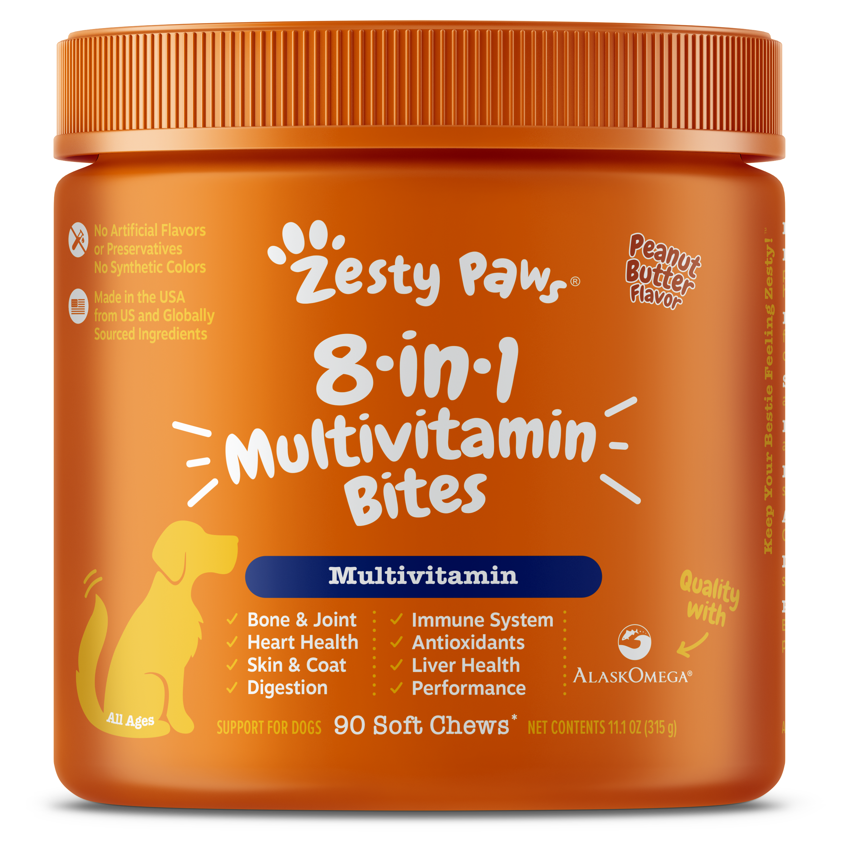 Zesty Paws 8-in-1 Multivitamin Bites Dog Supplements