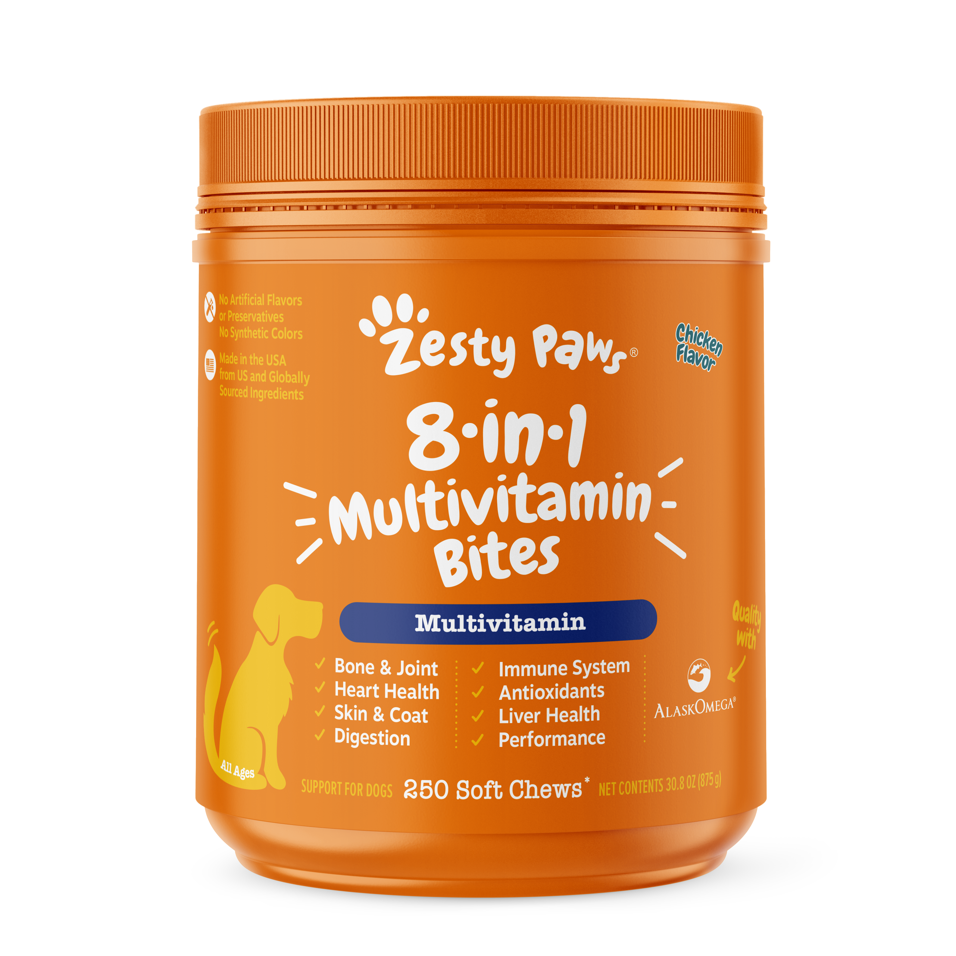 Zesty Paws 8-in-1 Multivitamin Bites Dog Supplements