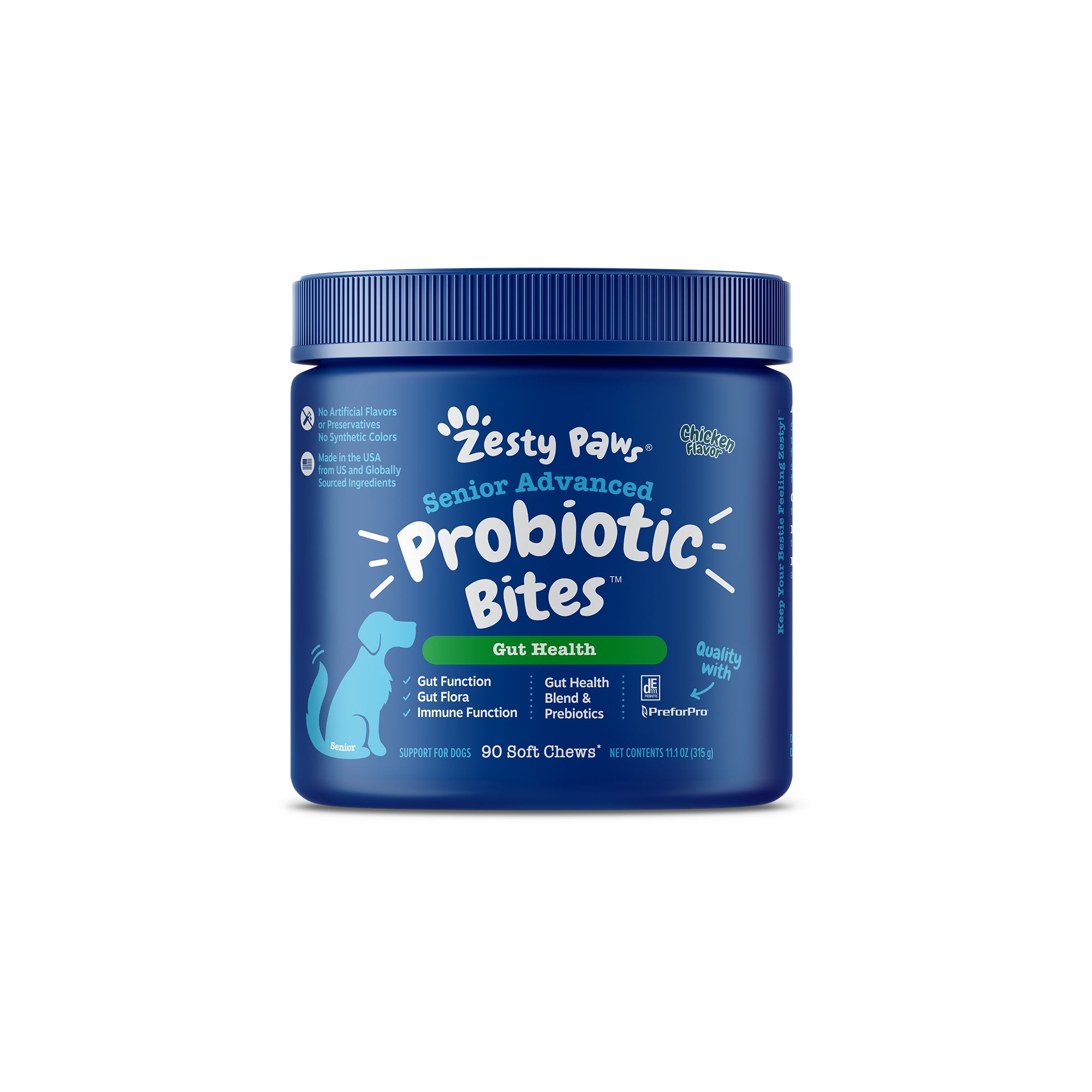 Zesty Paws Senior Advanced Probiotic Bites