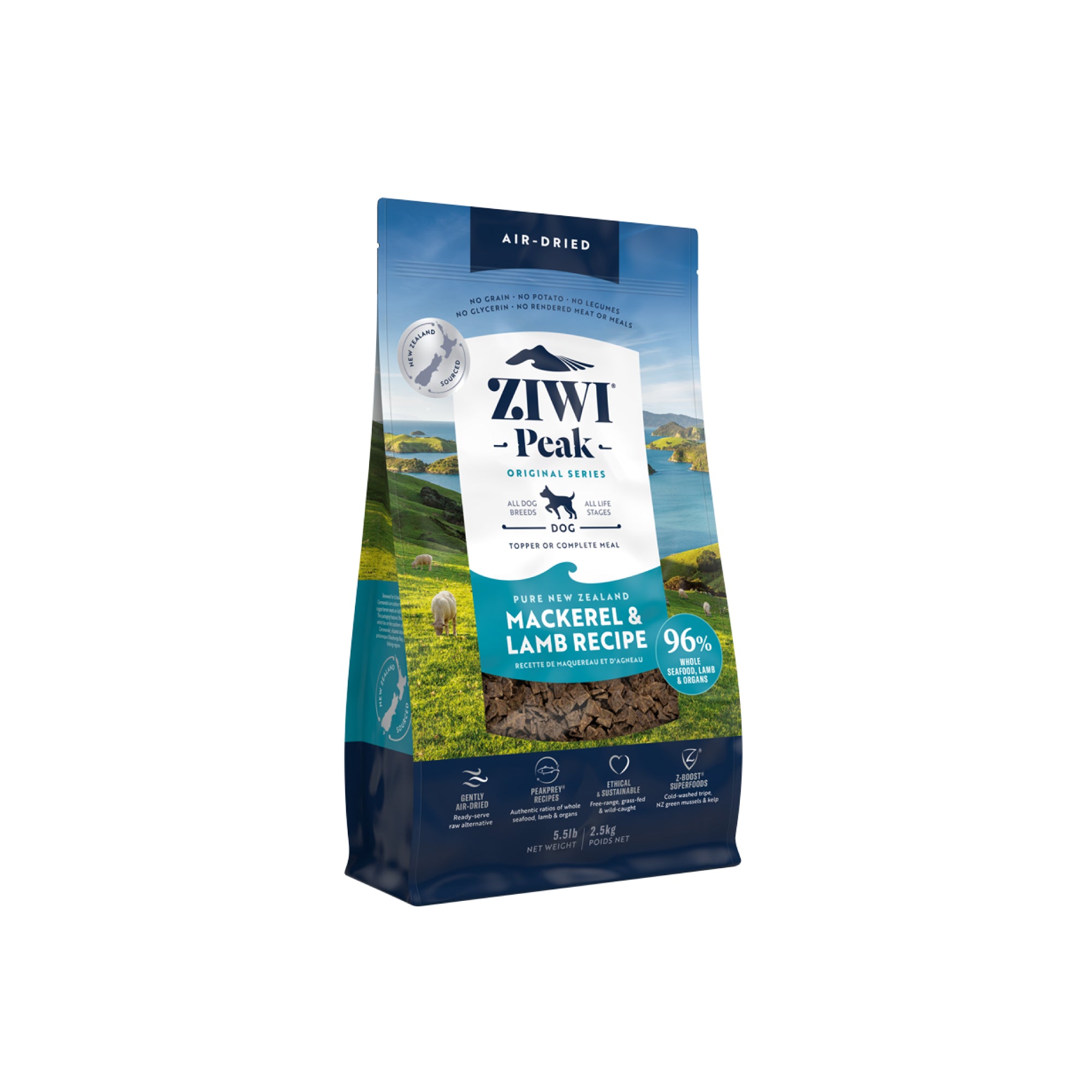 Ziwi Peak Air-Dried Mackerel & Lamb Dog Food | Grain-Free & High Protein