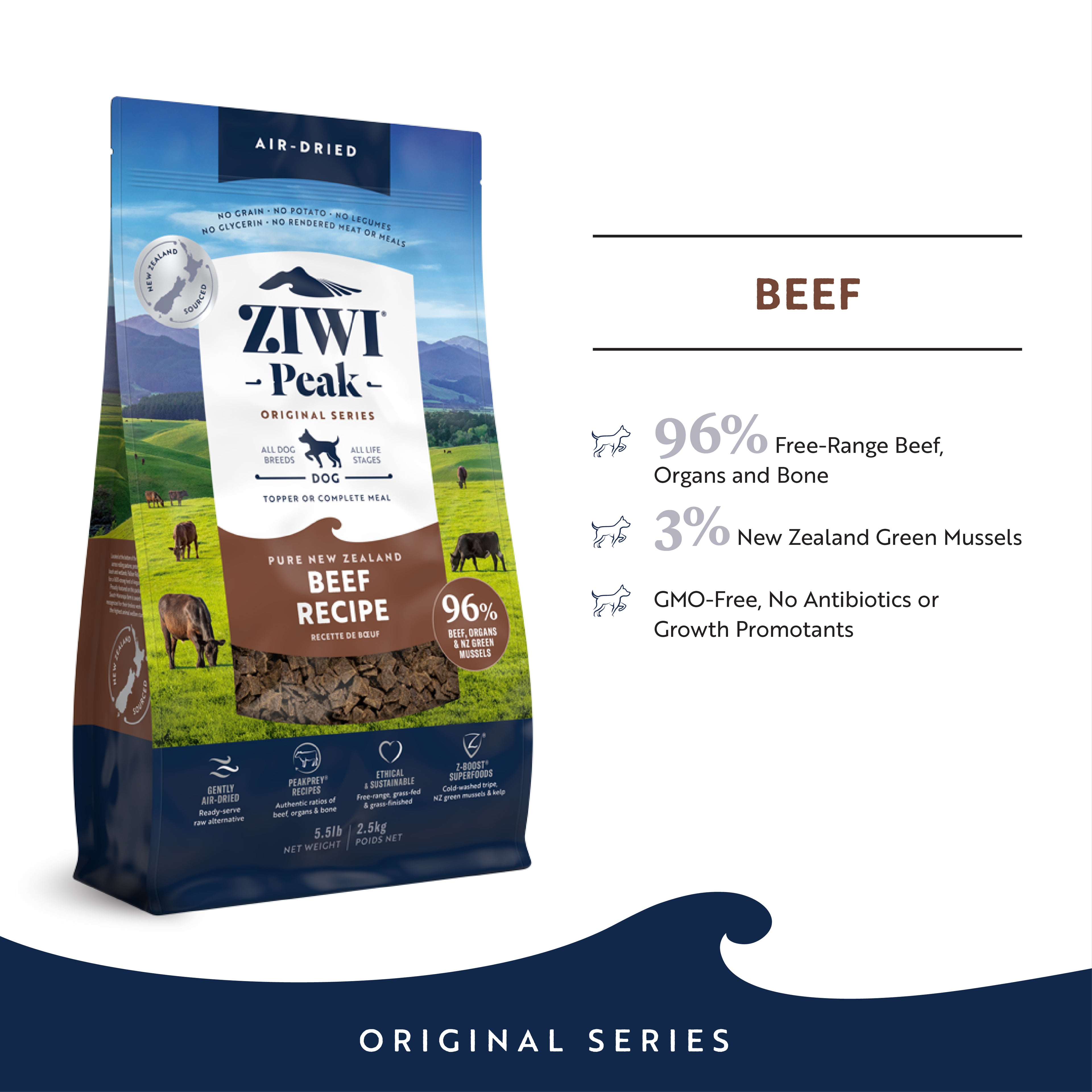 Ziwi Peak Air-Dried Beef Dog Food | Grain-Free & High Protein