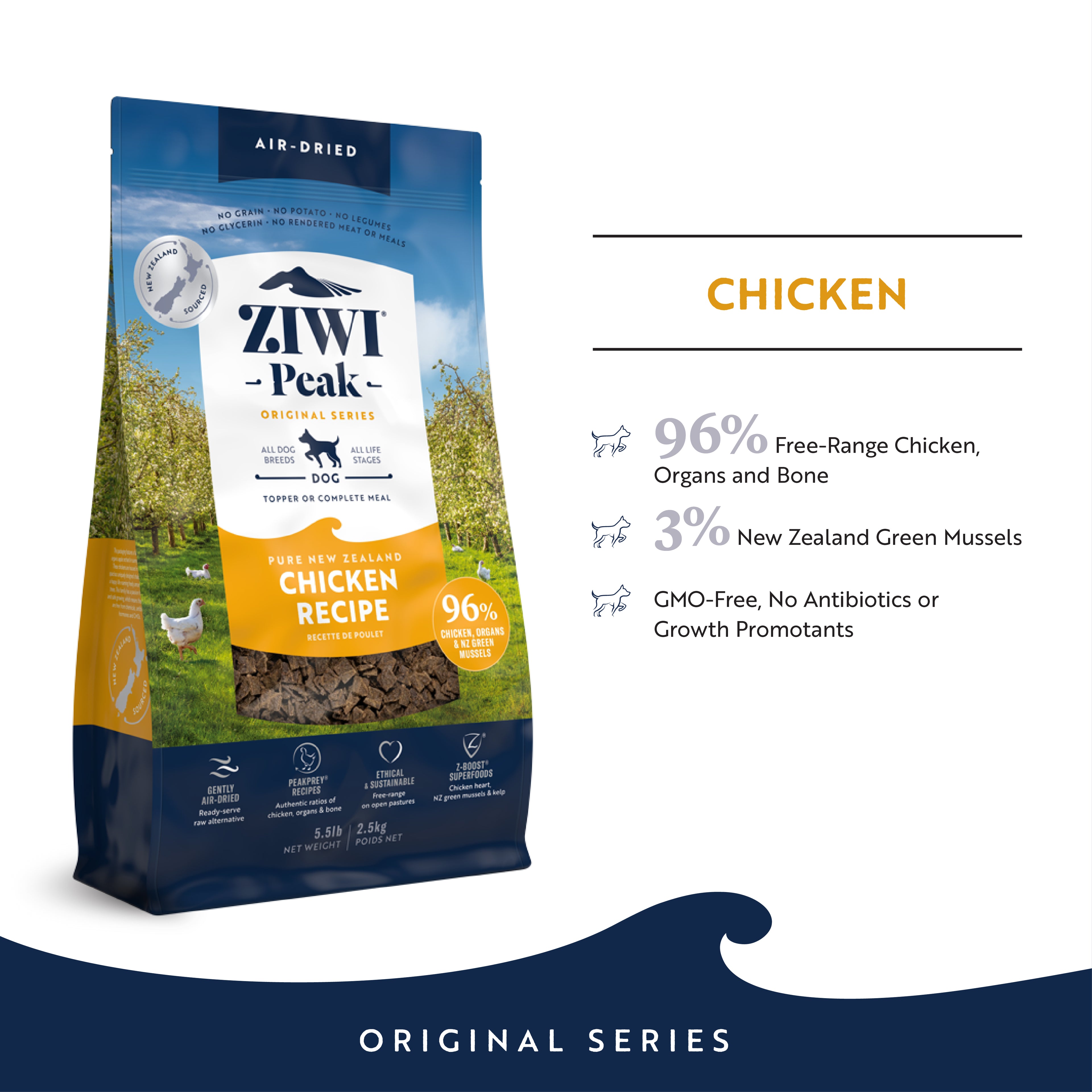 Ziwi Peak Air-Dried Chicken Dog Food | Grain-Free & High Protein