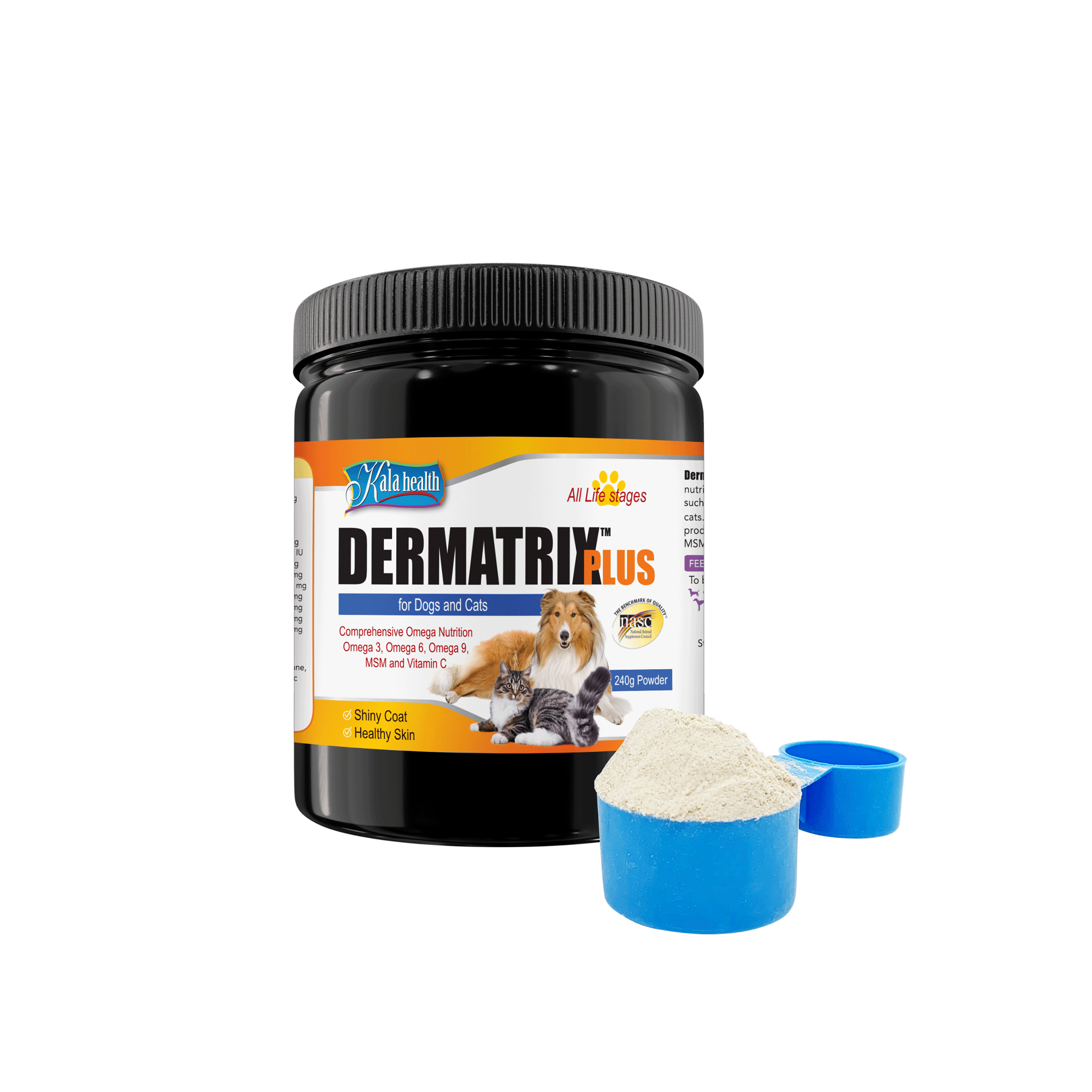 Kala Health DERMATRIX® Plus 240g Skin & Coat Supplement