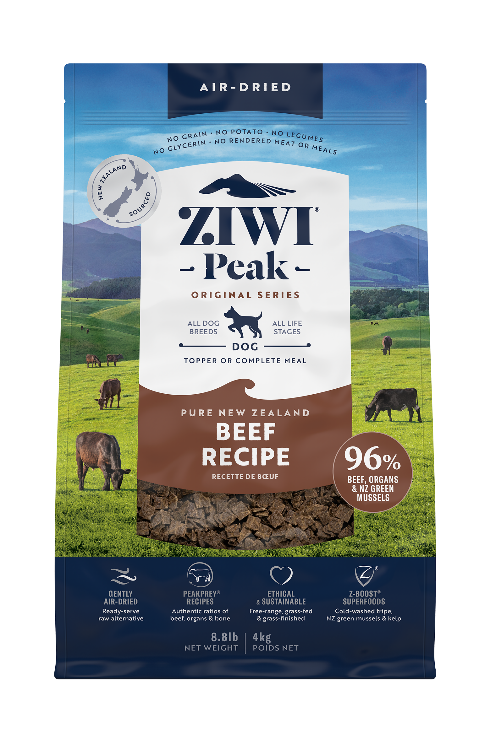 Ziwi Peak Air-Dried Beef Dog Food | Grain-Free & High Protein